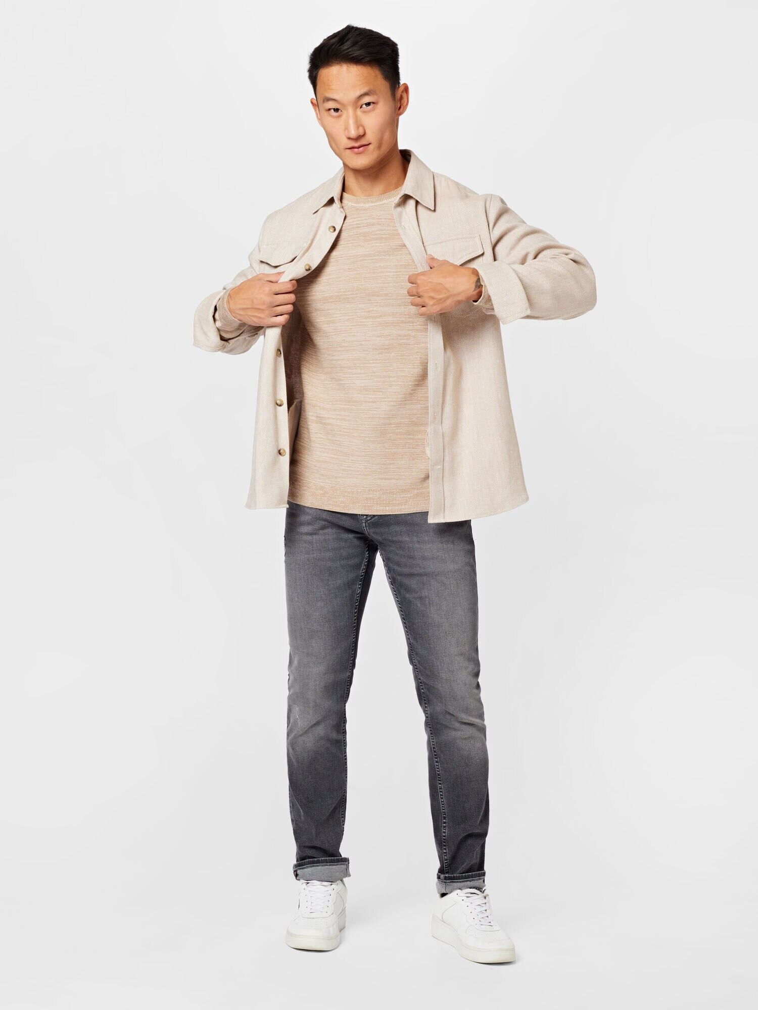 JACK & JONES Pulover 'Sal' bej / bej deschis - Pled.ro