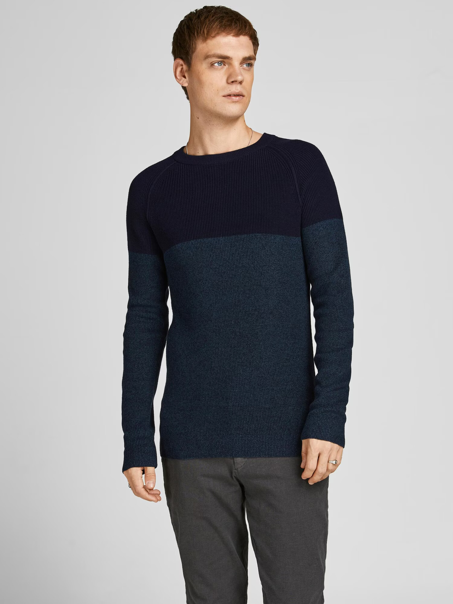 JACK & JONES Pulover 'Spencer' albastru noapte / albastru amestec - Pled.ro