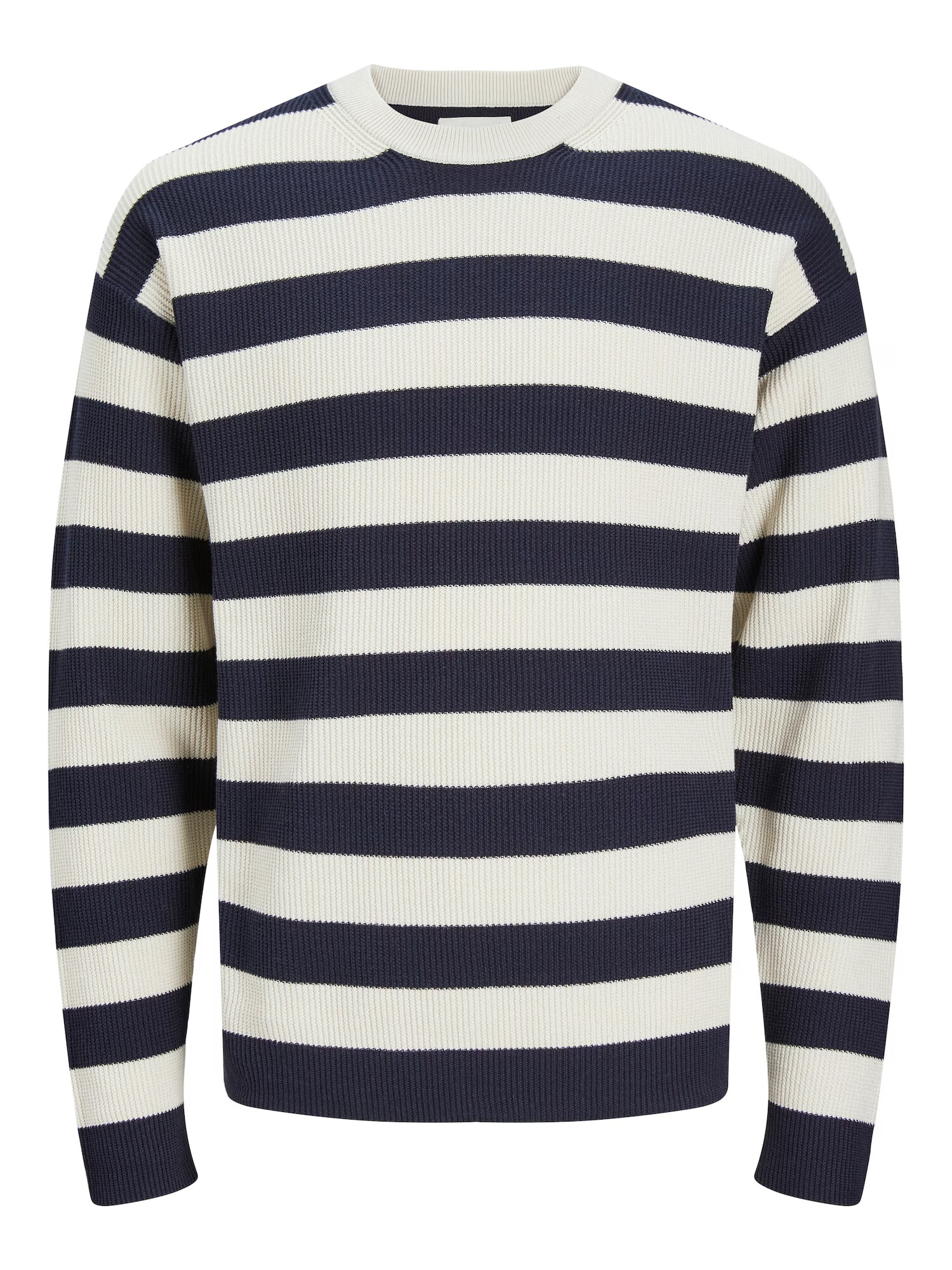 JACK & JONES Pulover 'SPRING' albastru noapte / alb - Pled.ro