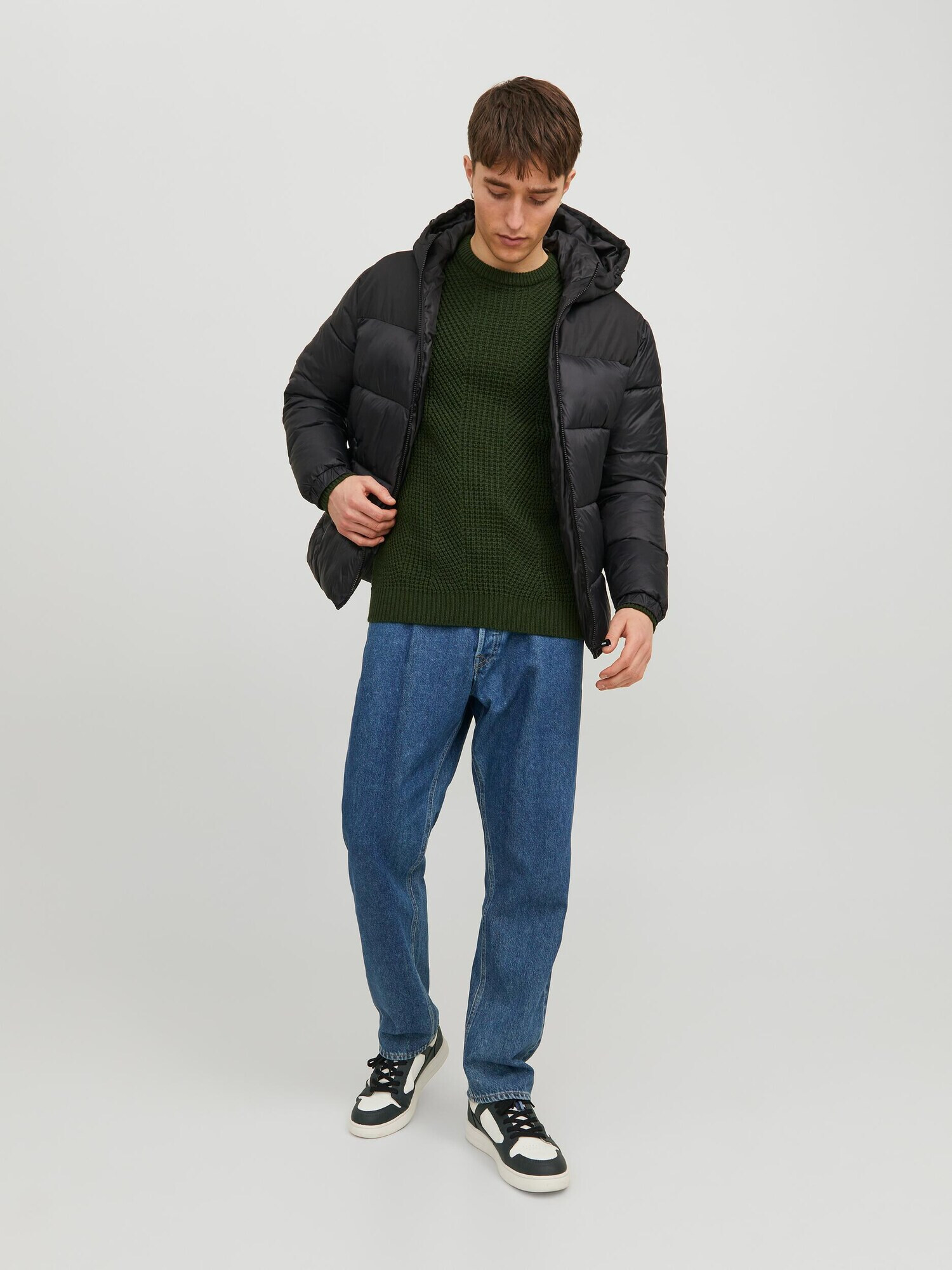 JACK & JONES Pulover 'Stanford' verde închis - Pled.ro