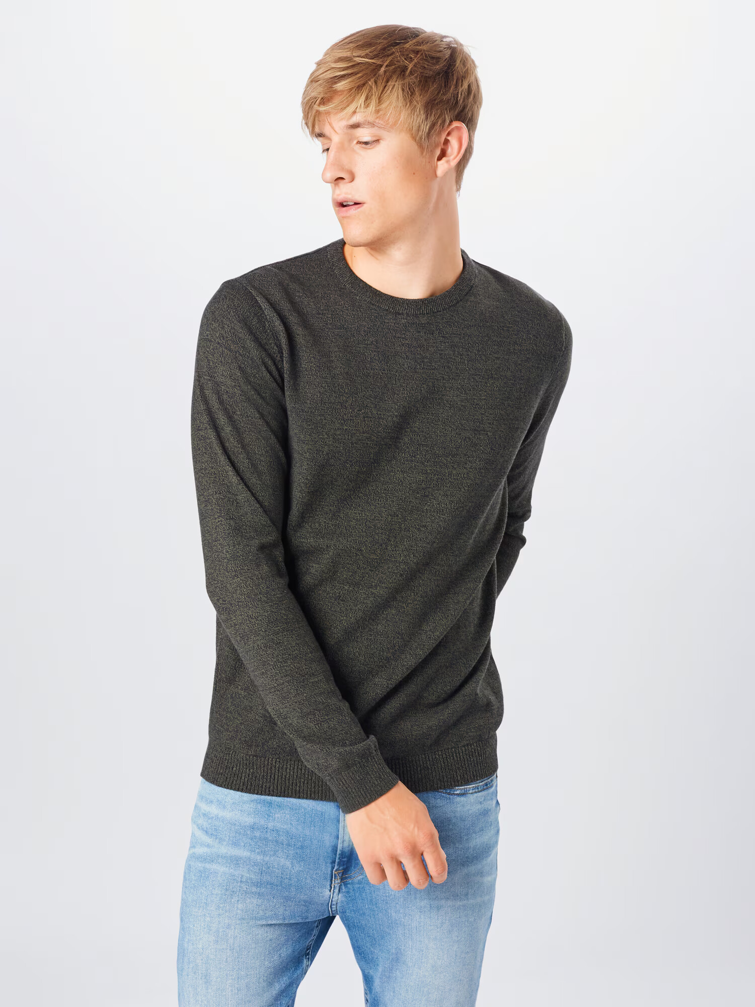 JACK & JONES Pulover verde închis - Pled.ro