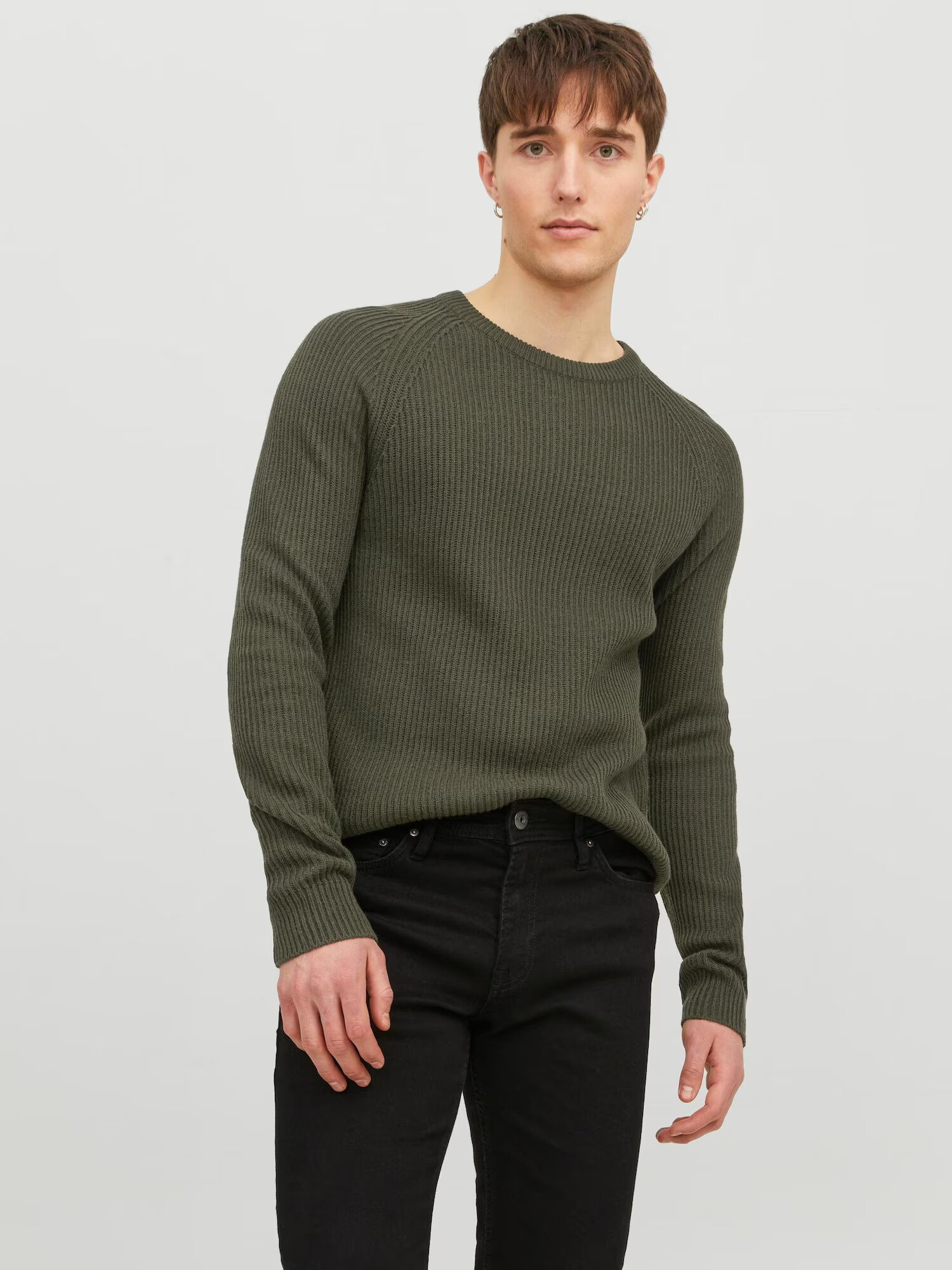 JACK & JONES Pulover verde închis - Pled.ro