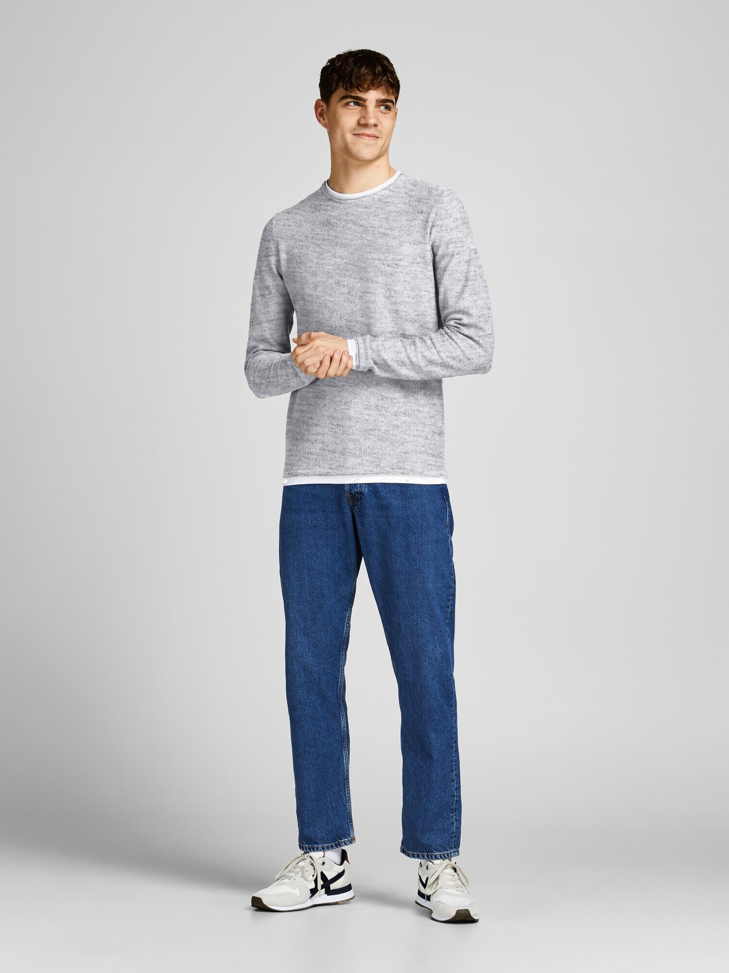 JACK & JONES Pulover 'WINN' gri deschis - Pled.ro