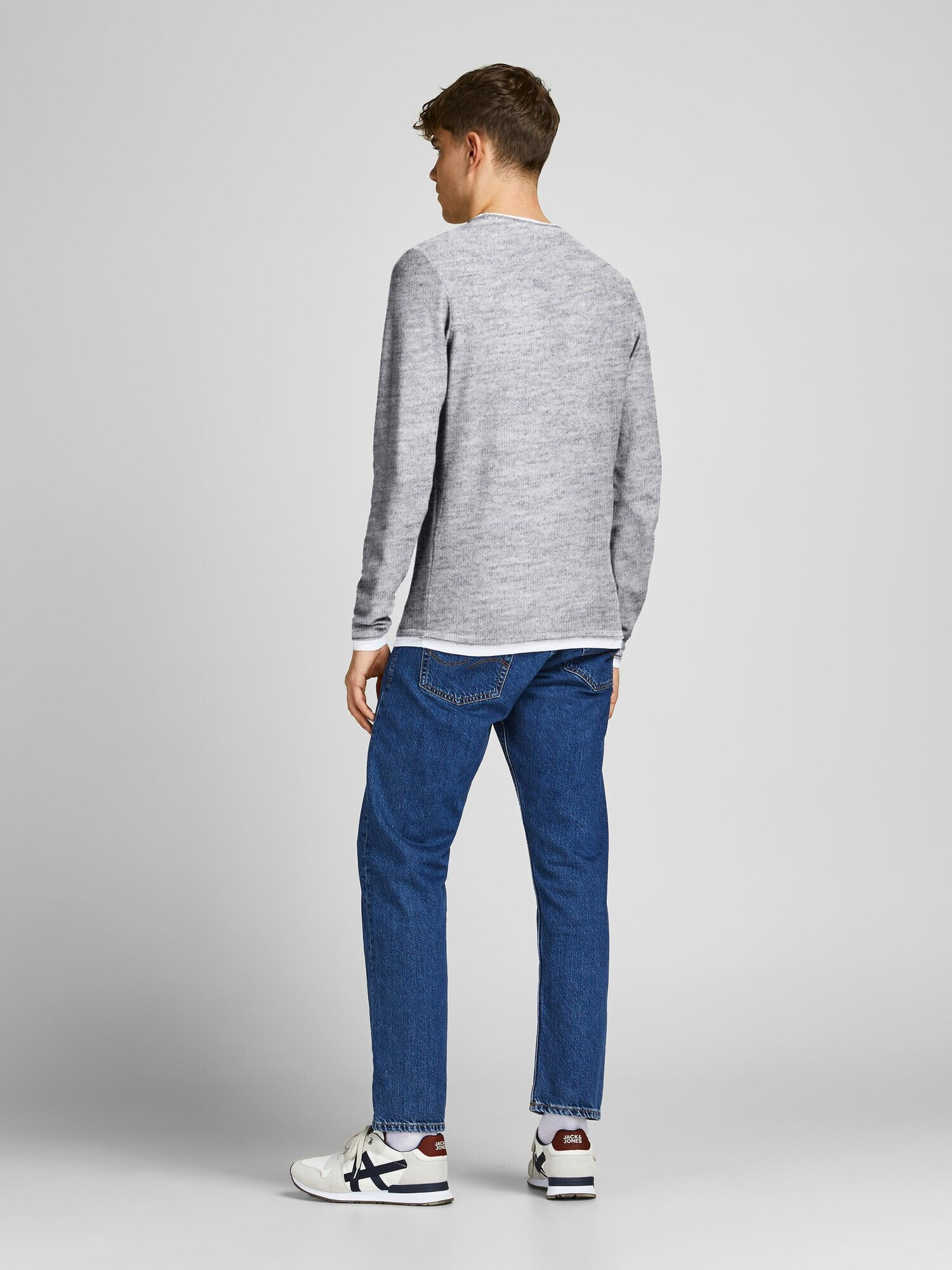 JACK & JONES Pulover 'WINN' gri deschis - Pled.ro