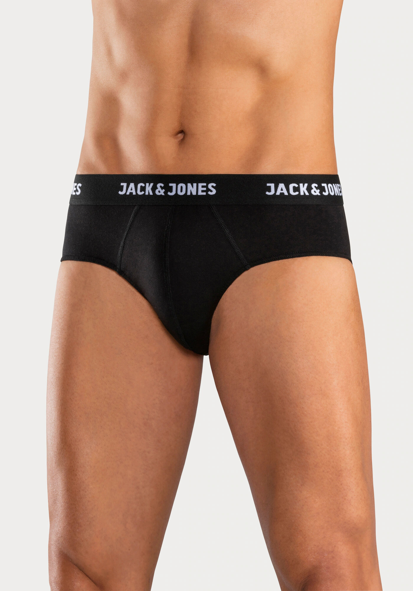 JACK & JONES Slip 'Jacsolid' negru / alb - Pled.ro