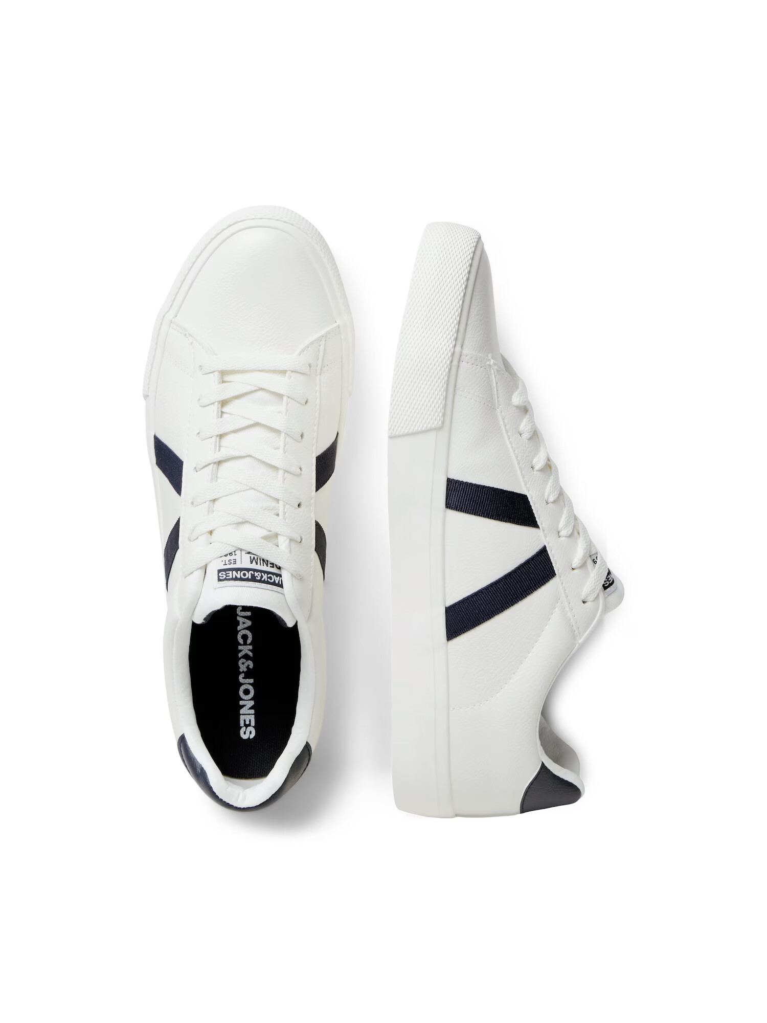 JACK & JONES Sneaker low albastru închis / alb - Pled.ro