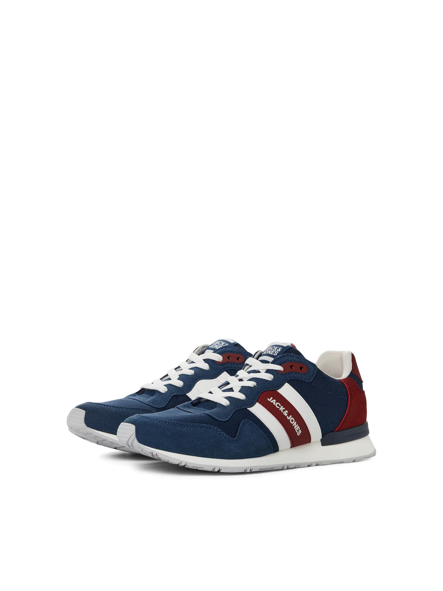 JACK & JONES Sneaker low albastru închis / roșu / alb - Pled.ro