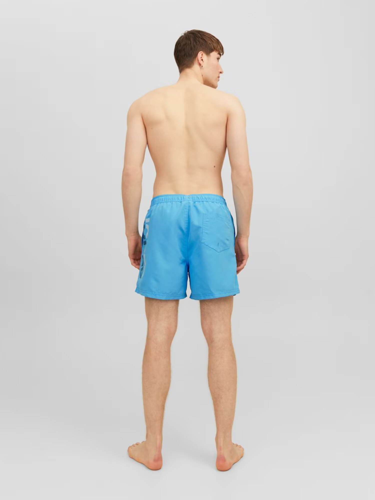 JACK & JONES Șorturi de baie 'Fiji' azur / negru / alb - Pled.ro