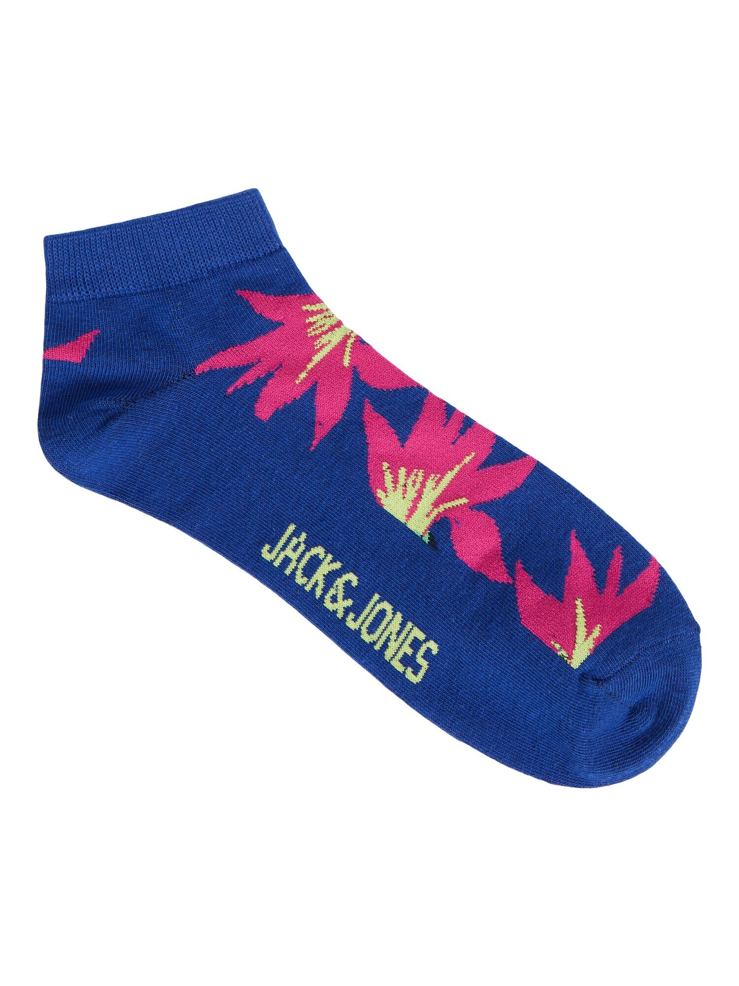 JACK & JONES Șosete 'TROPICAL FLOWER' albastru marin / verde / portocaliu / fucsia - Pled.ro