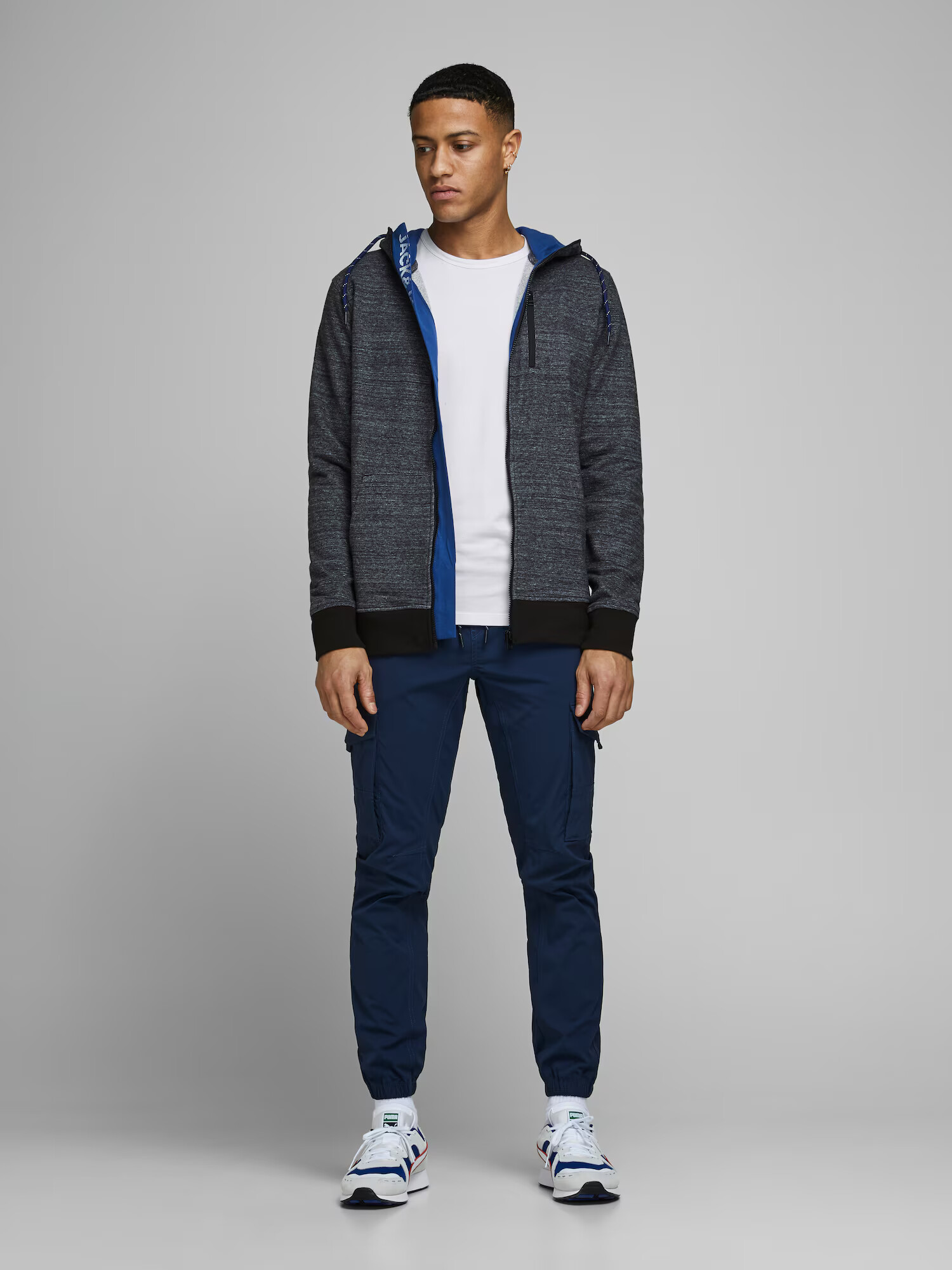 JACK & JONES Tricou alb - Pled.ro