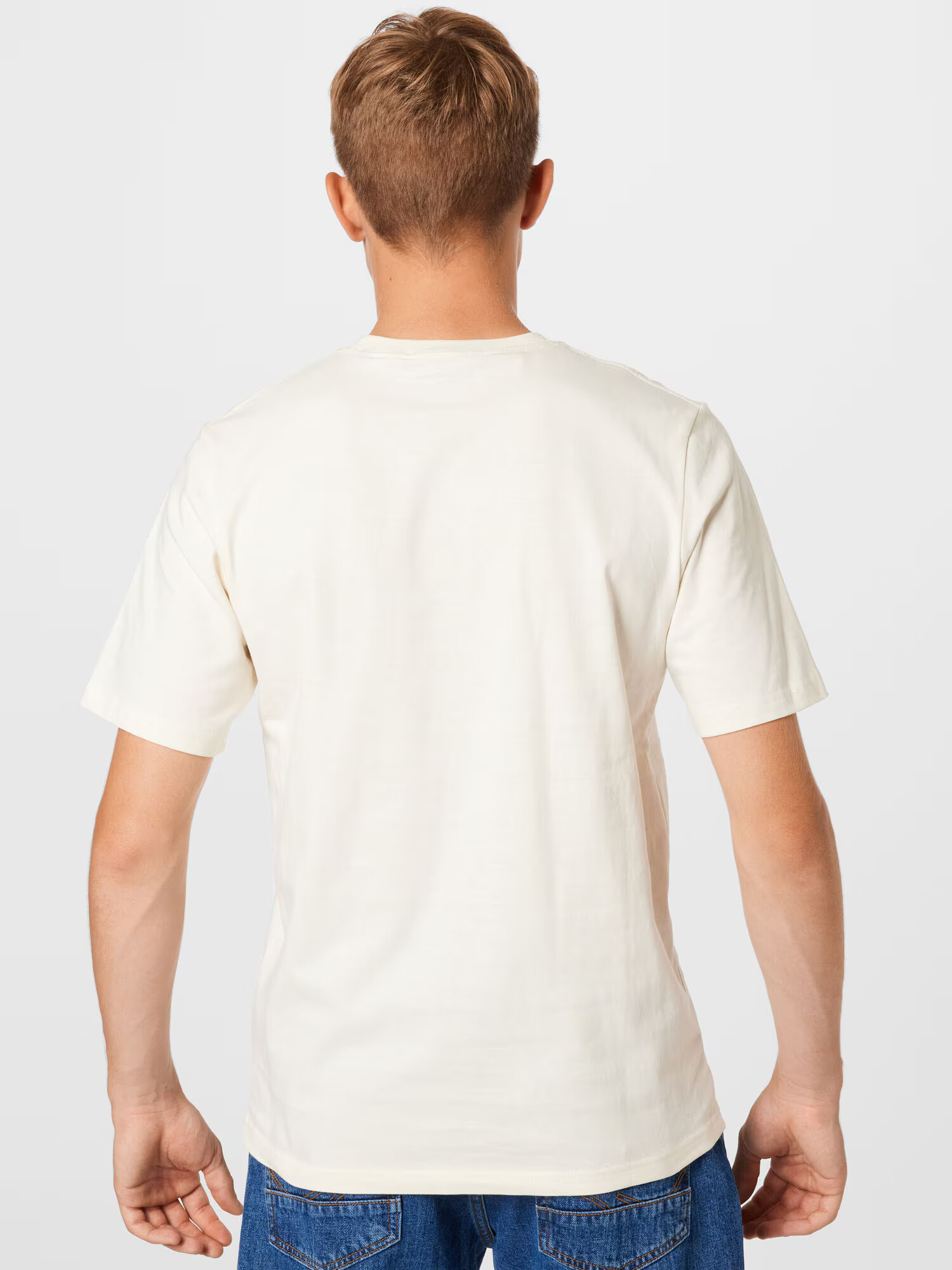 JACK & JONES Tricou alb natural - Pled.ro