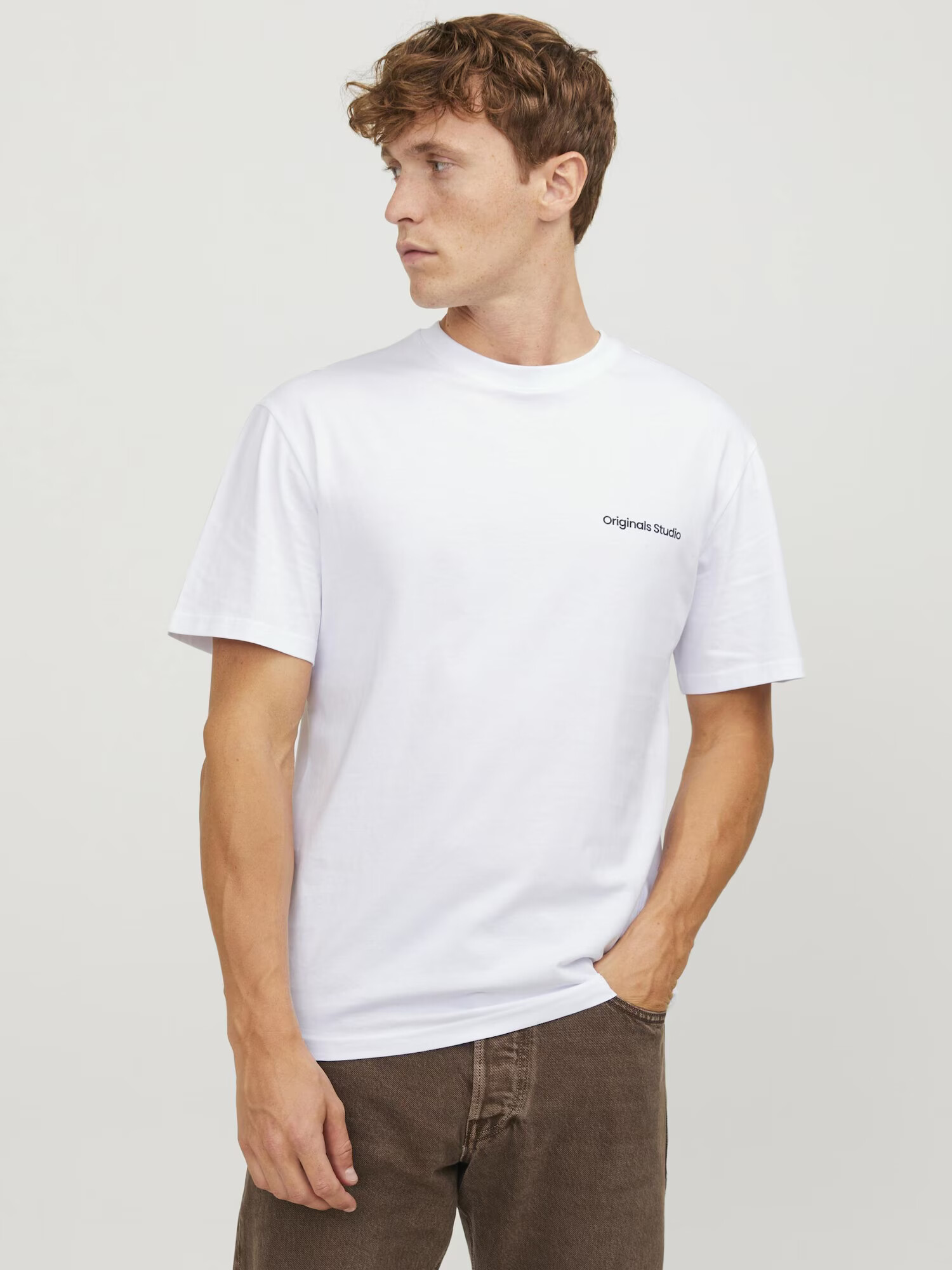 JACK & JONES Tricou albastru deschis / portocaliu / alb - Pled.ro