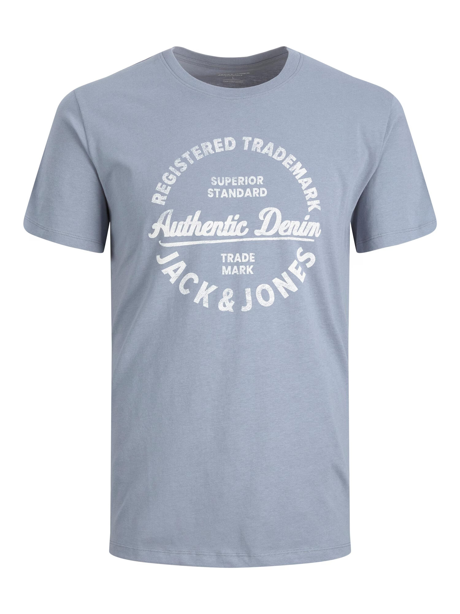 JACK & JONES Tricou albastru fumuriu / alb - Pled.ro