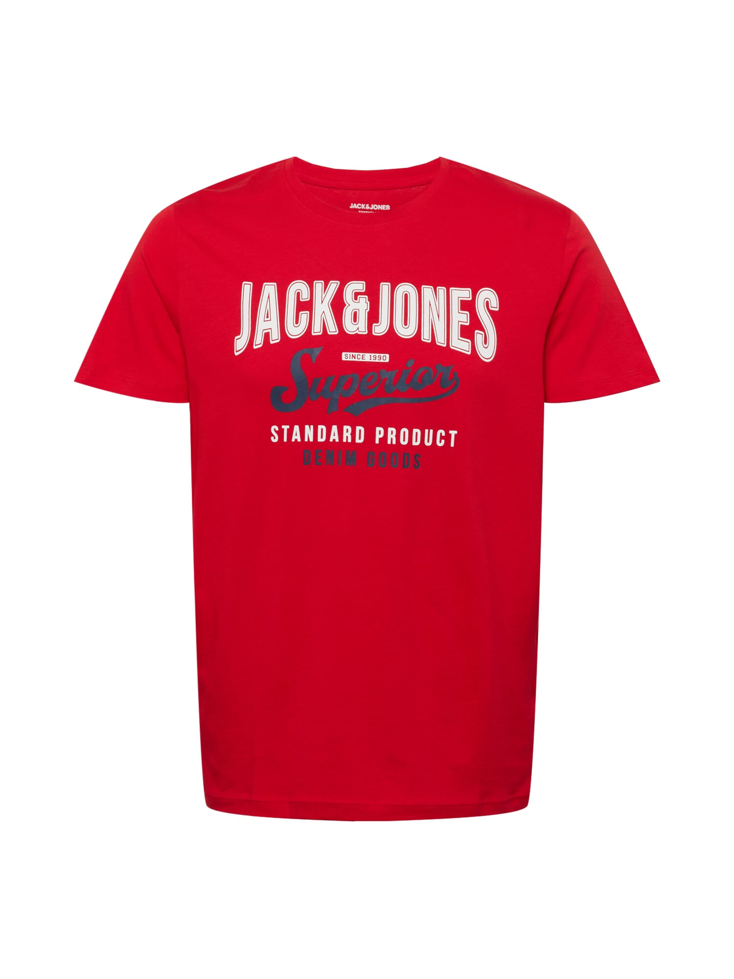 JACK & JONES Tricou albastru închis / roși aprins / alb - Pled.ro