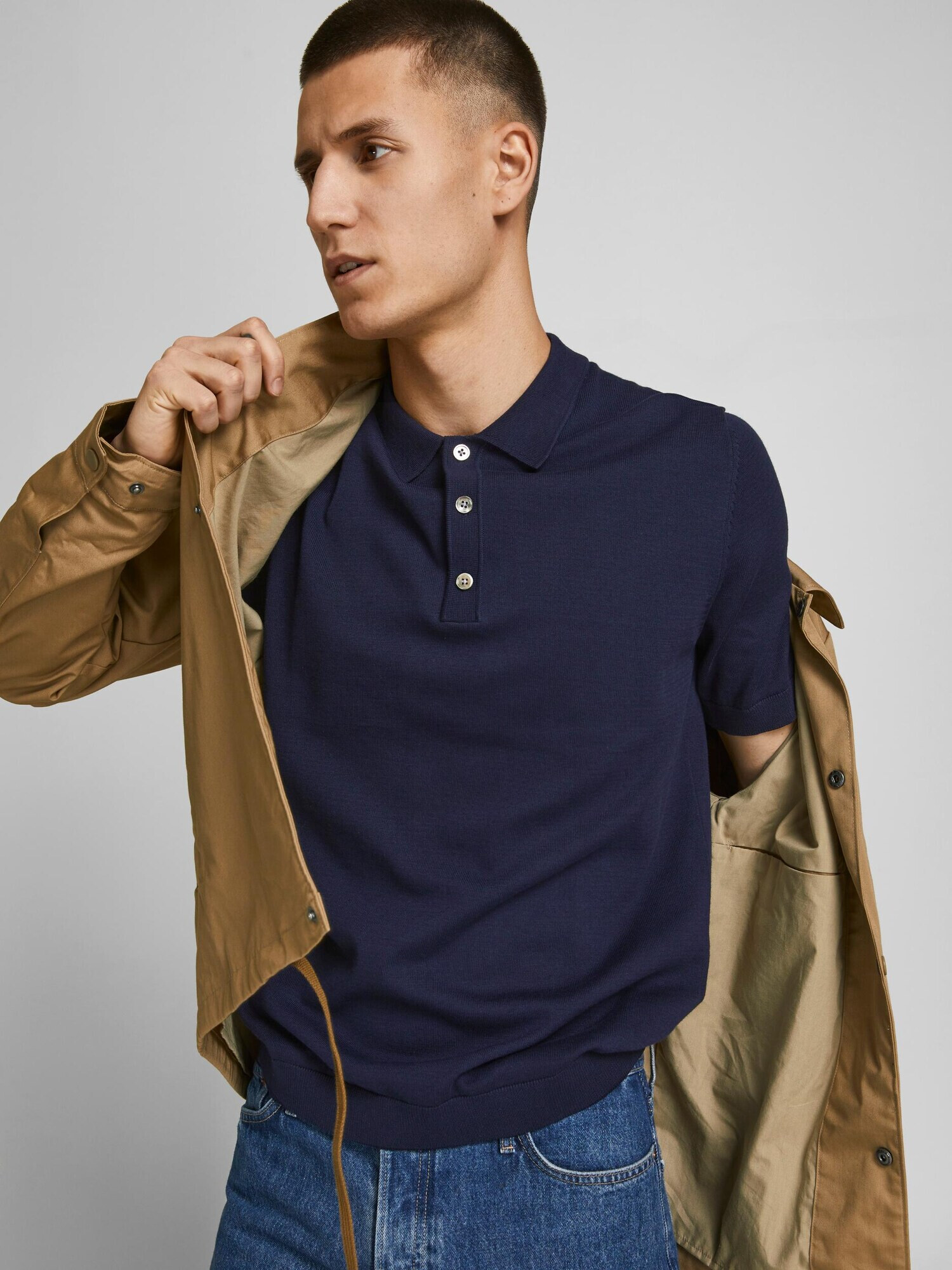 JACK & JONES Tricou albastru marin - Pled.ro