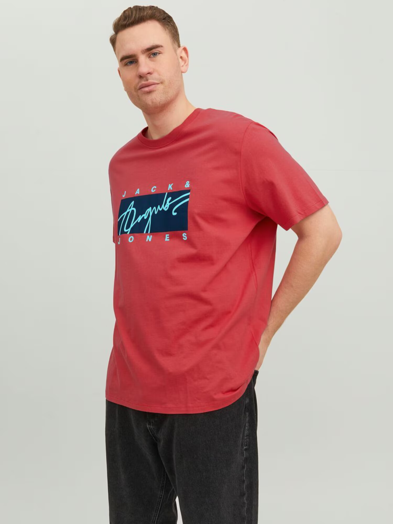 JACK & JONES Tricou albastru marin / roșu / alb - Pled.ro