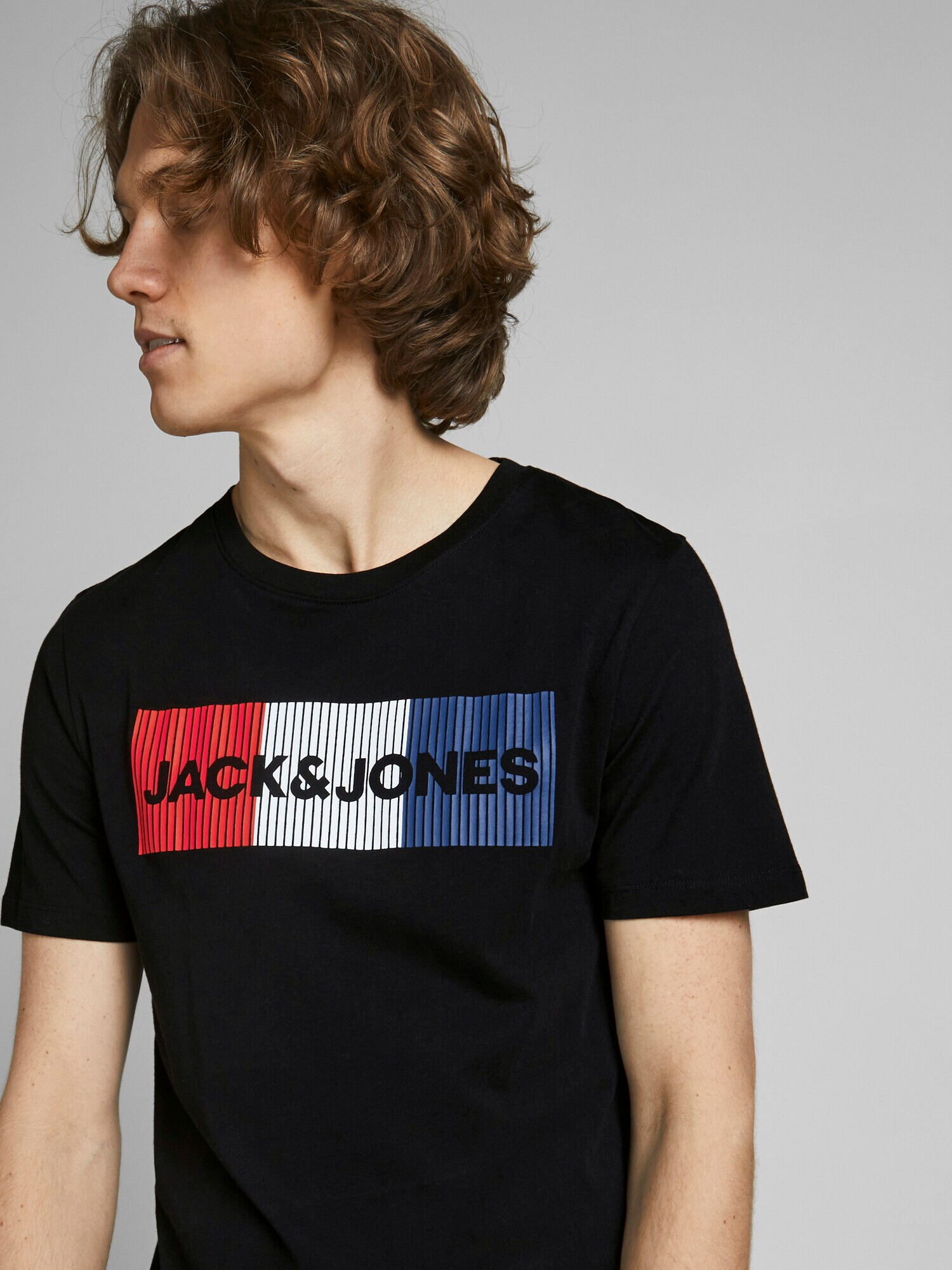 JACK & JONES Tricou albastru marin / roșu / negru / alb - Pled.ro