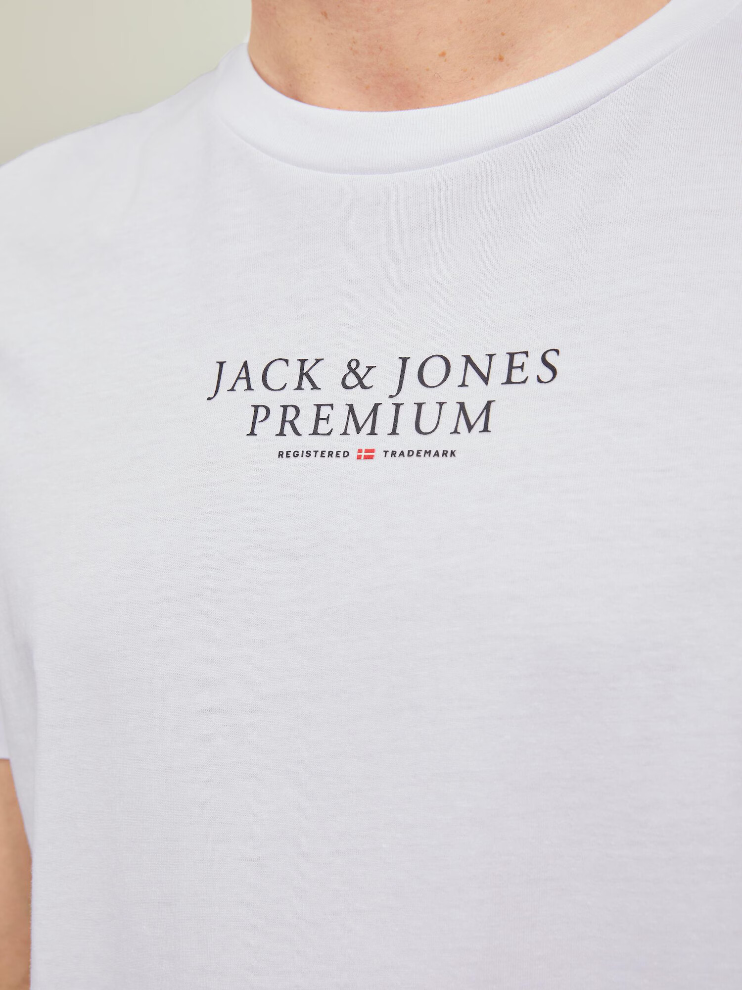 JACK & JONES Tricou 'Archie' negru / alb - Pled.ro