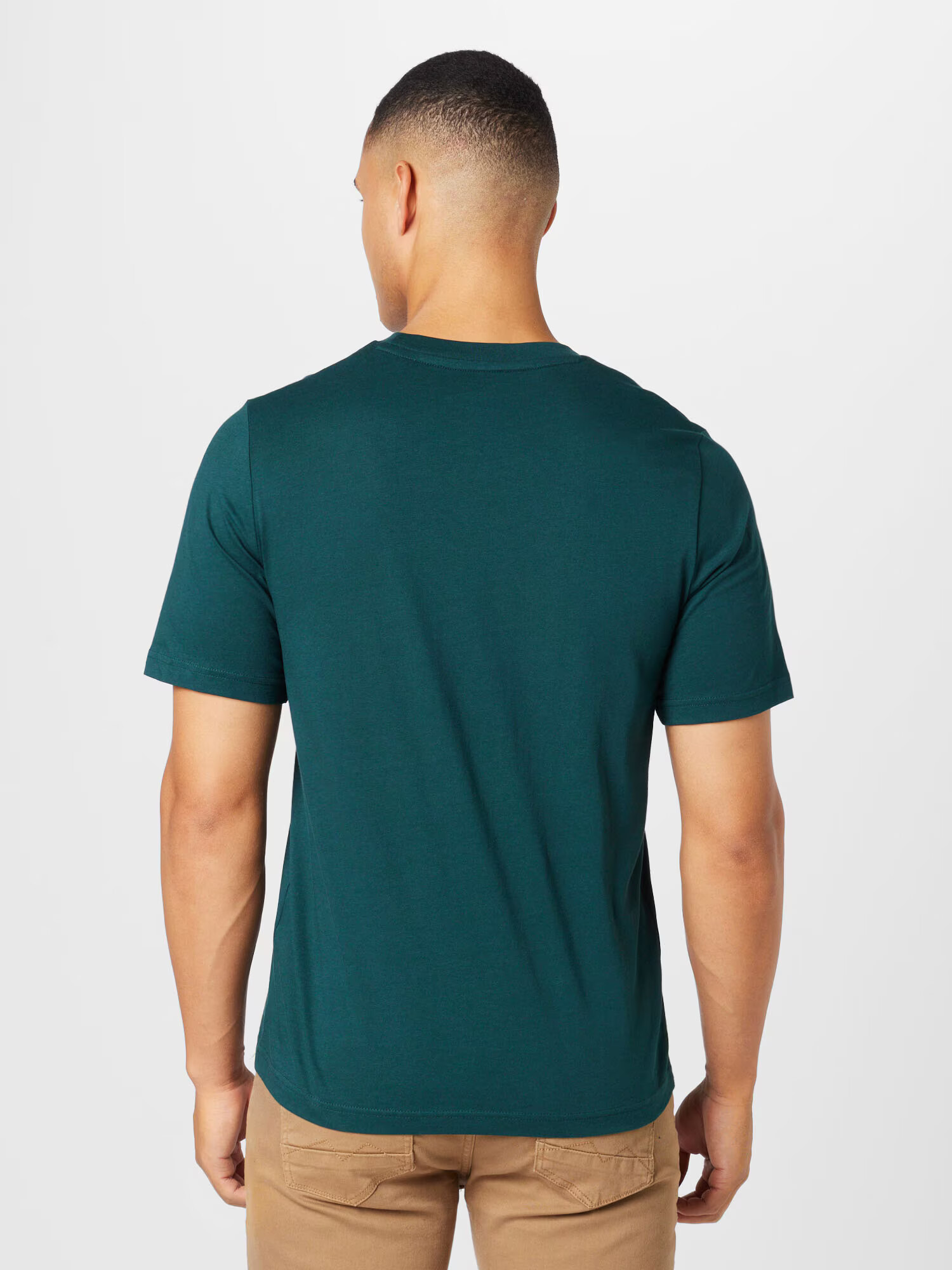 JACK & JONES Tricou 'Archie' verde petrol / alb - Pled.ro