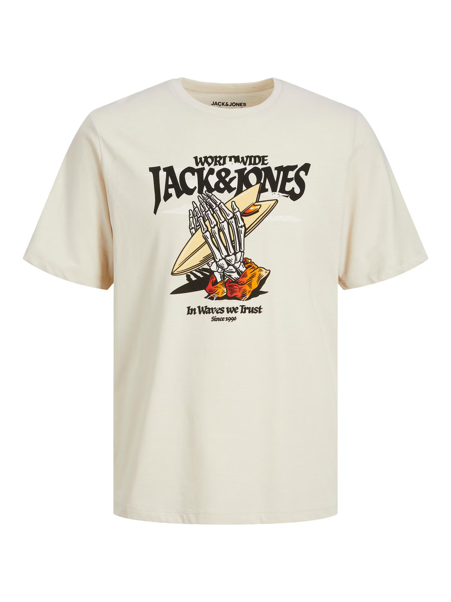 JACK & JONES Tricou 'Beachbone' bej / galben / portocaliu / negru - Pled.ro