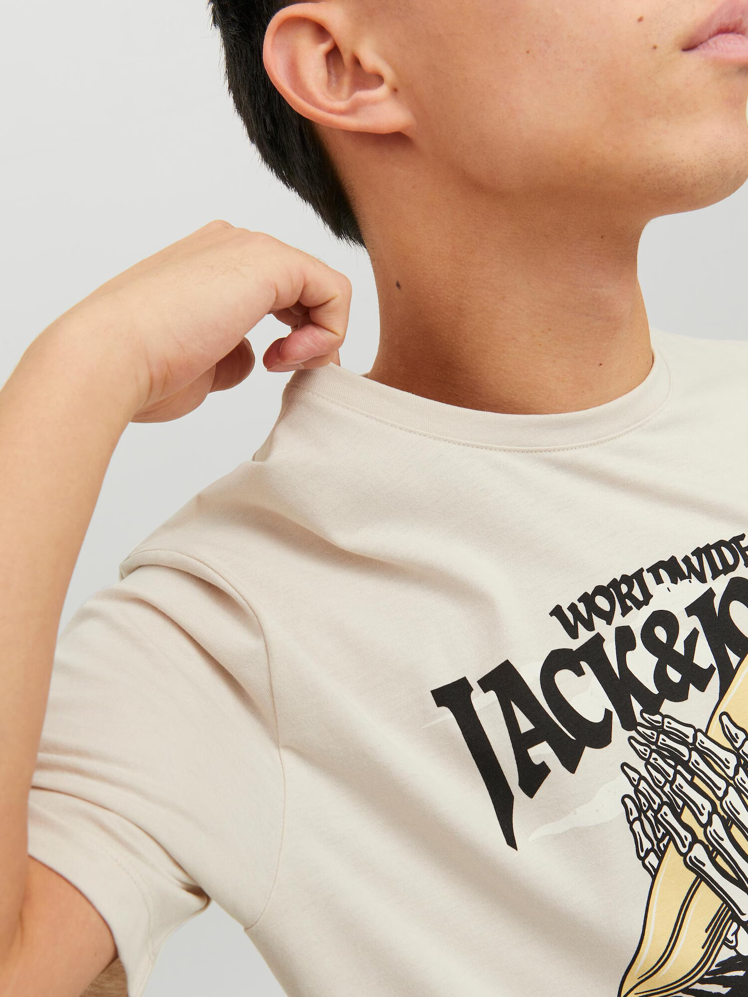 JACK & JONES Tricou 'Beachbone' bej / galben / portocaliu / negru - Pled.ro