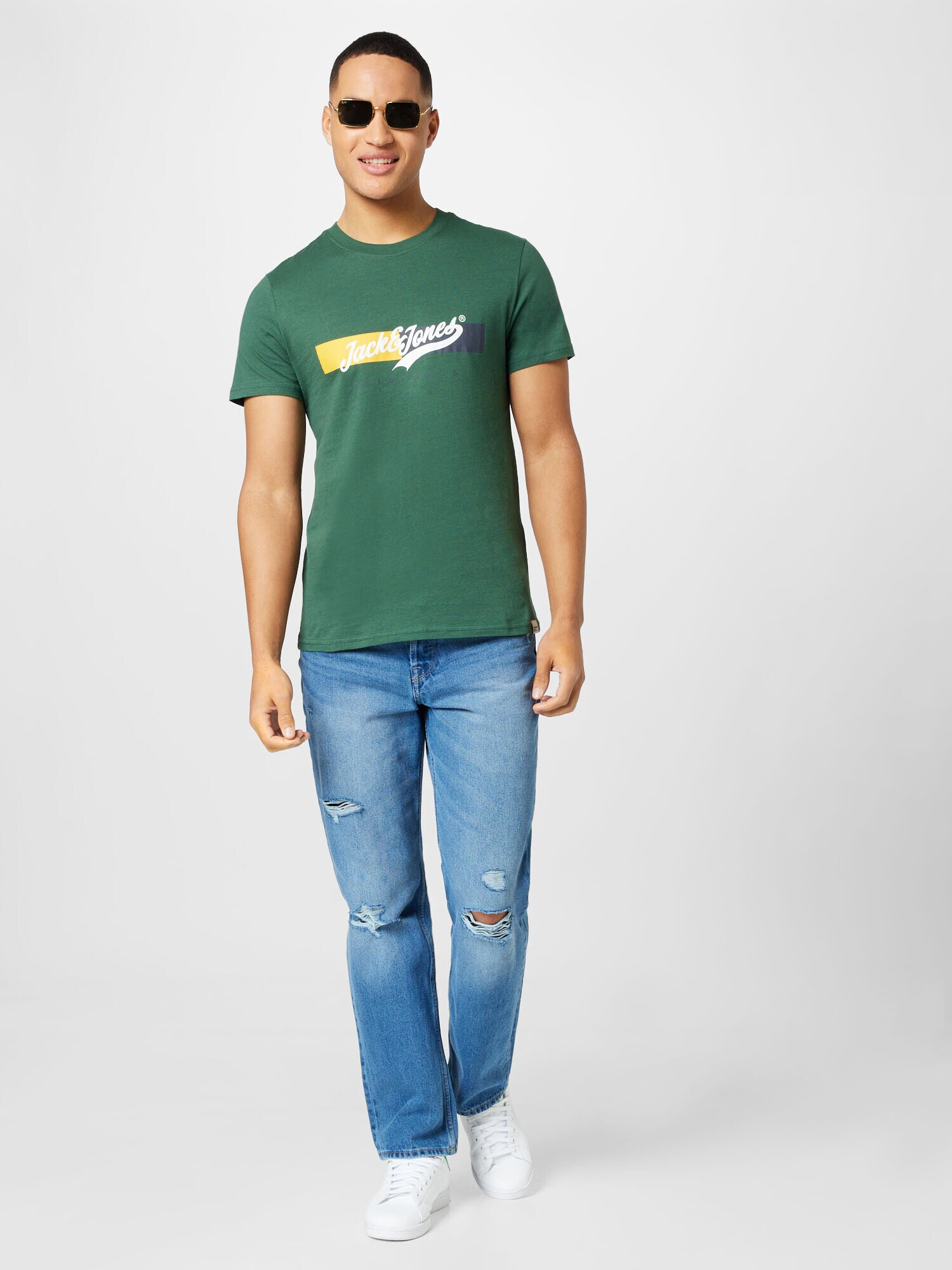 JACK & JONES Tricou 'BECKSS' verde smarald / mai multe culori - Pled.ro