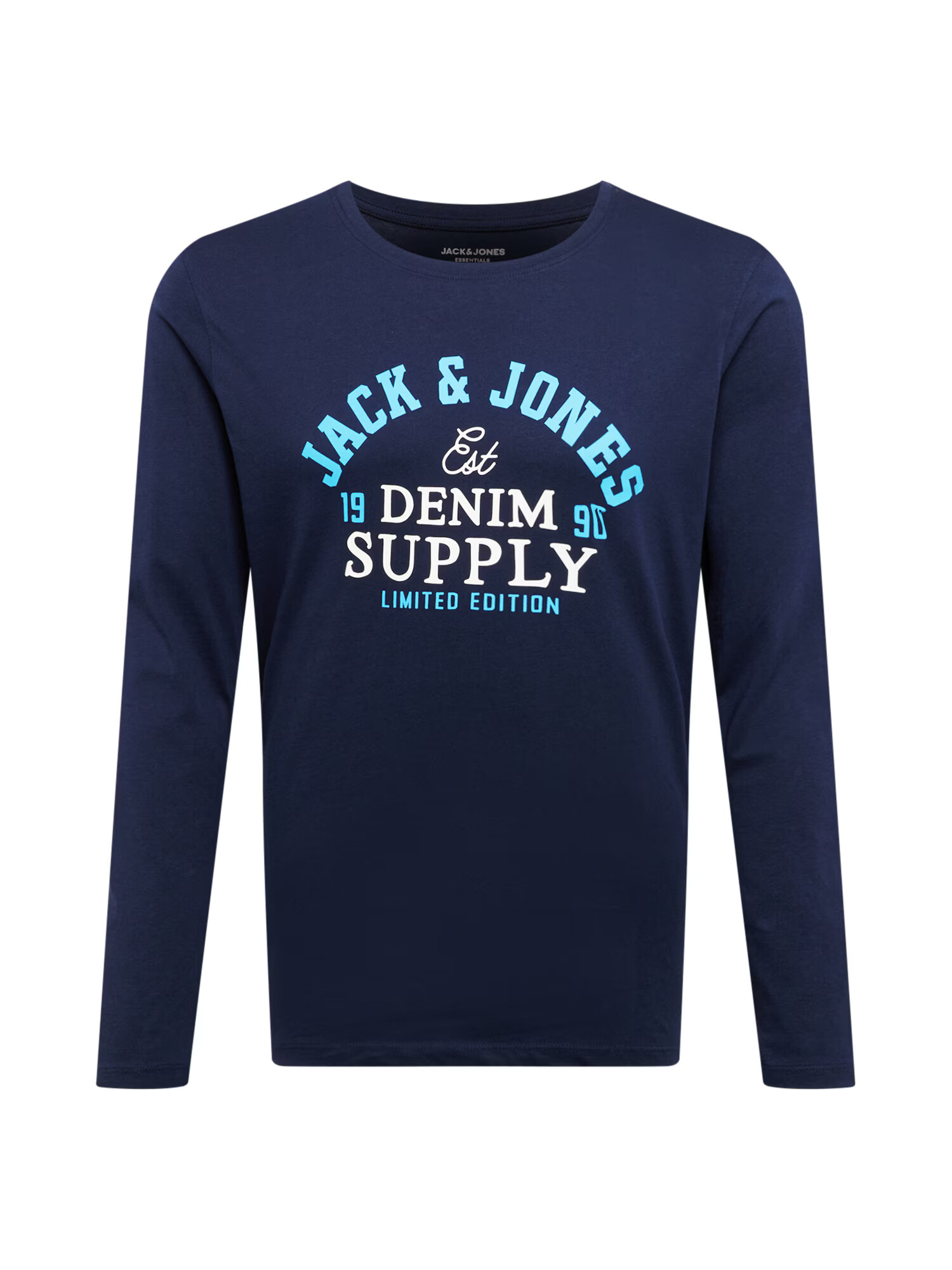 JACK & JONES Tricou bleumarin / albastru deschis / alb - Pled.ro