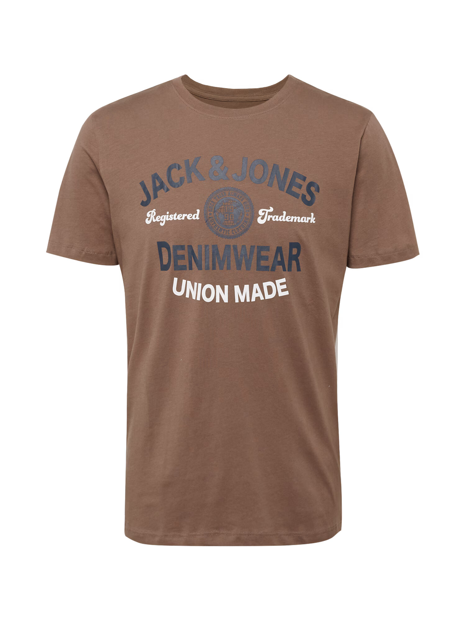 JACK & JONES Tricou bleumarin / maro / alb - Pled.ro