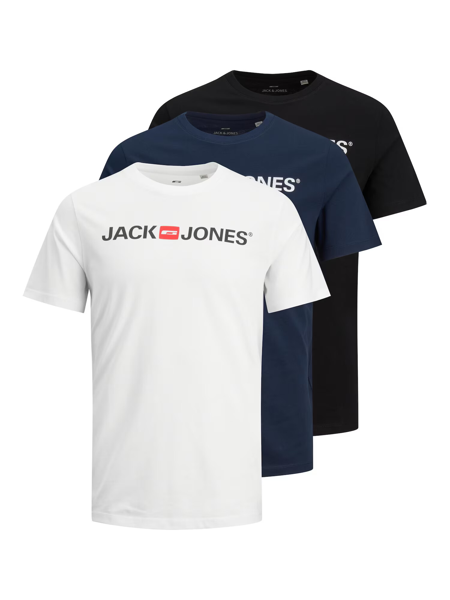 JACK & JONES Tricou bleumarin / roșu / negru / alb - Pled.ro