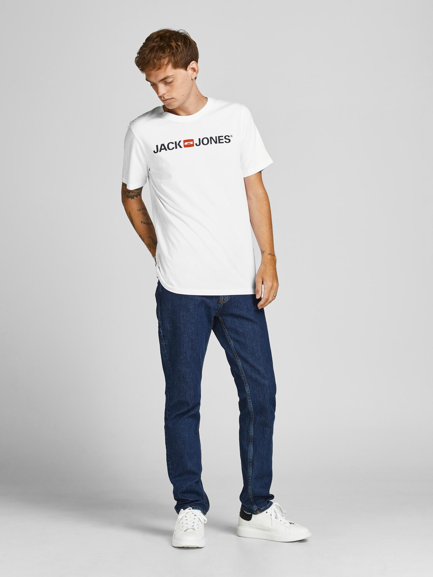 JACK & JONES Tricou bleumarin / roșu / negru / alb - Pled.ro