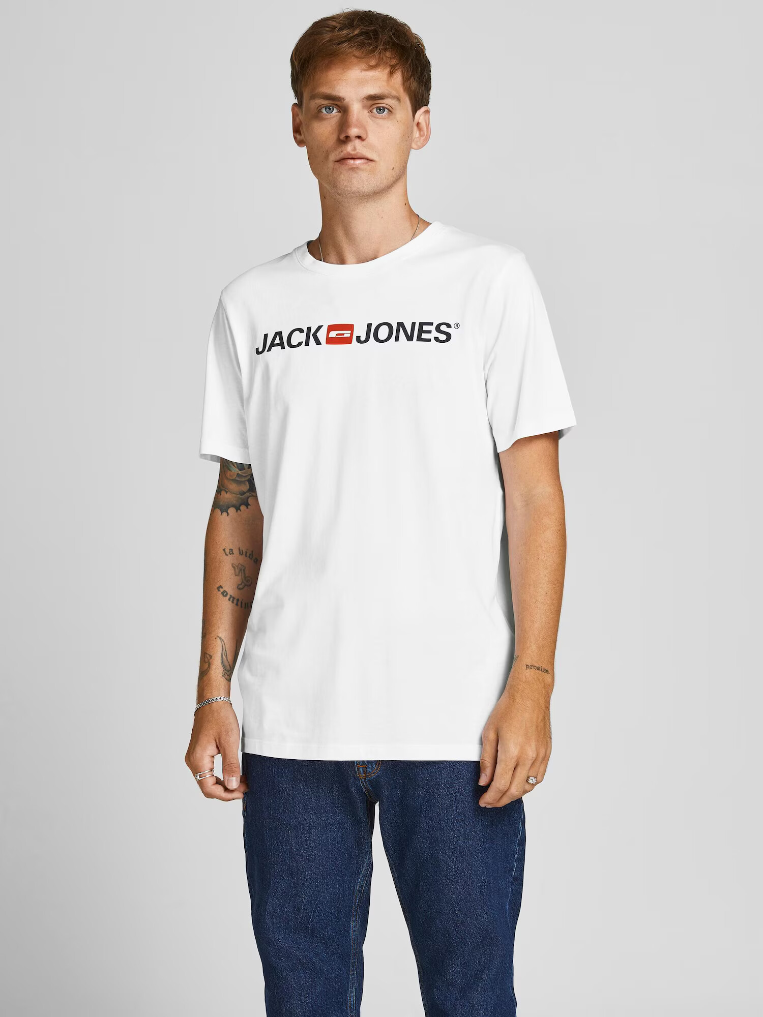 JACK & JONES Tricou bleumarin / roșu / negru / alb - Pled.ro