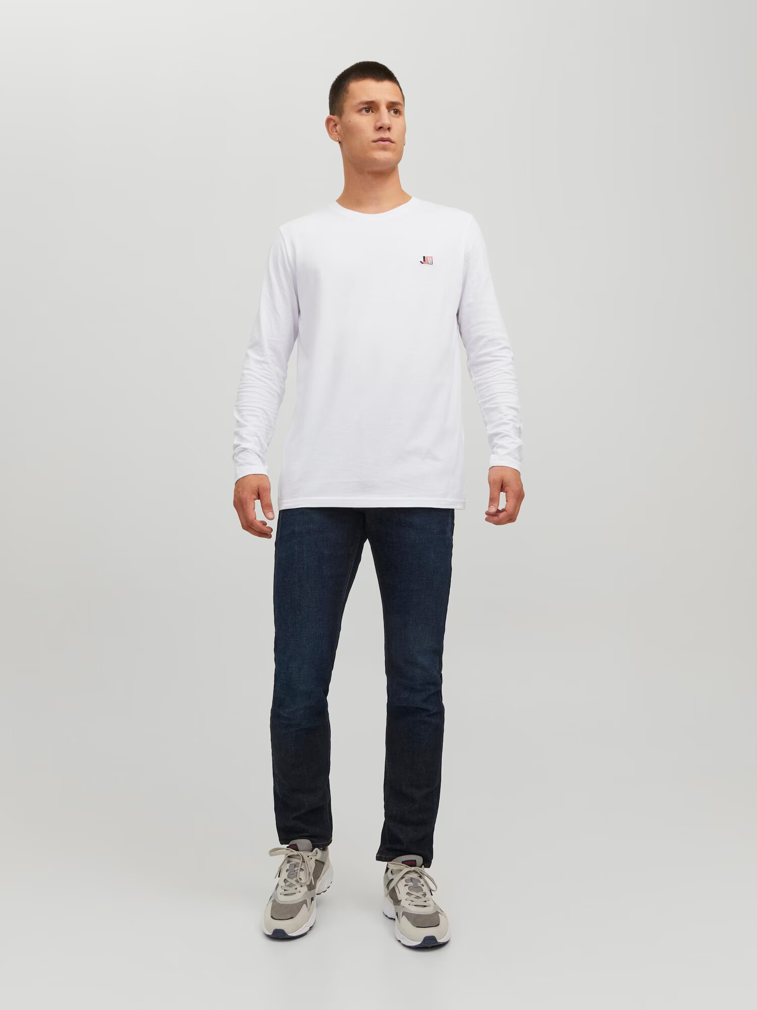 JACK & JONES Tricou bleumarin / roz / alb - Pled.ro