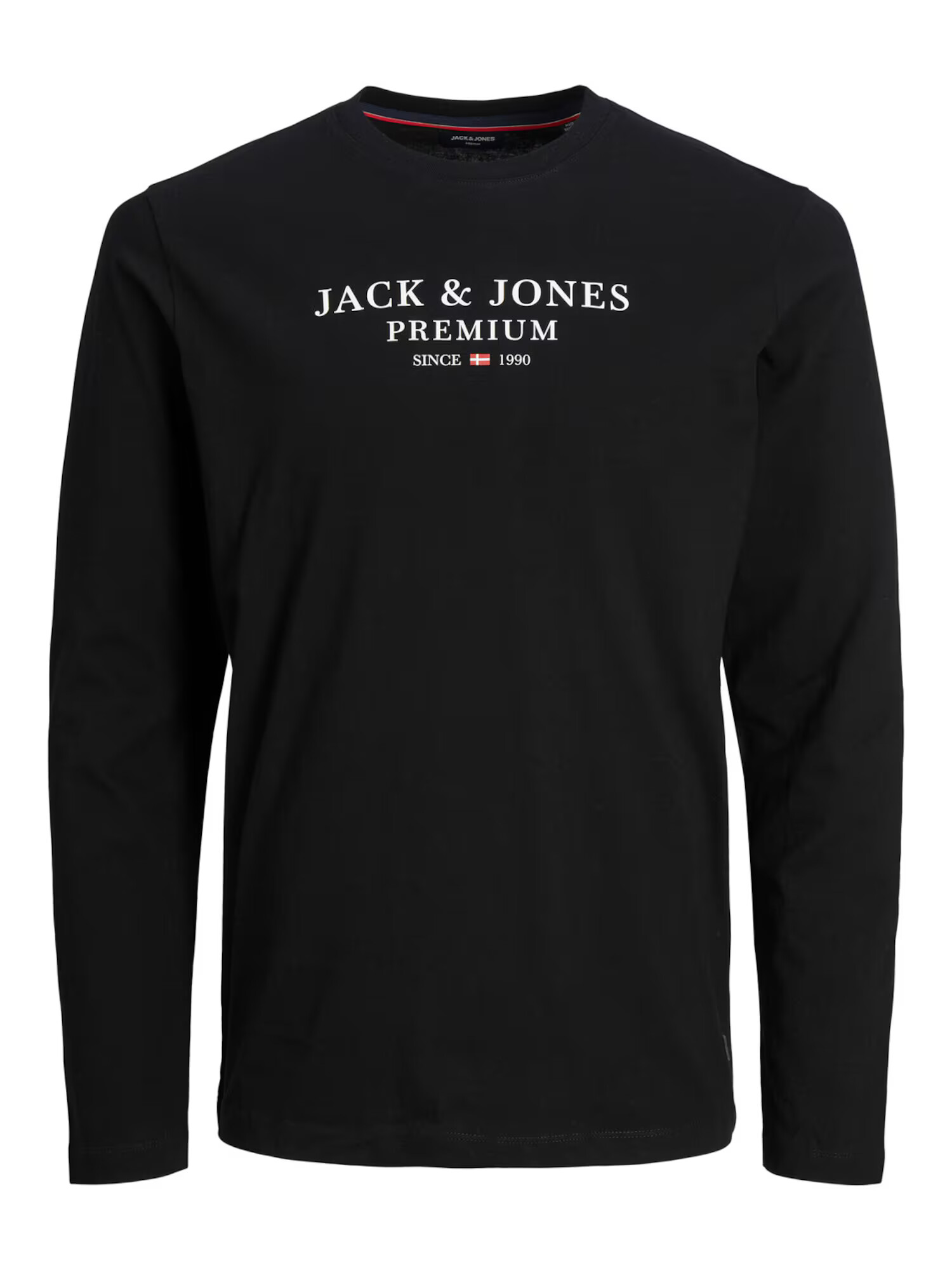 JACK & JONES Tricou 'BLUASTON' negru / alb - Pled.ro