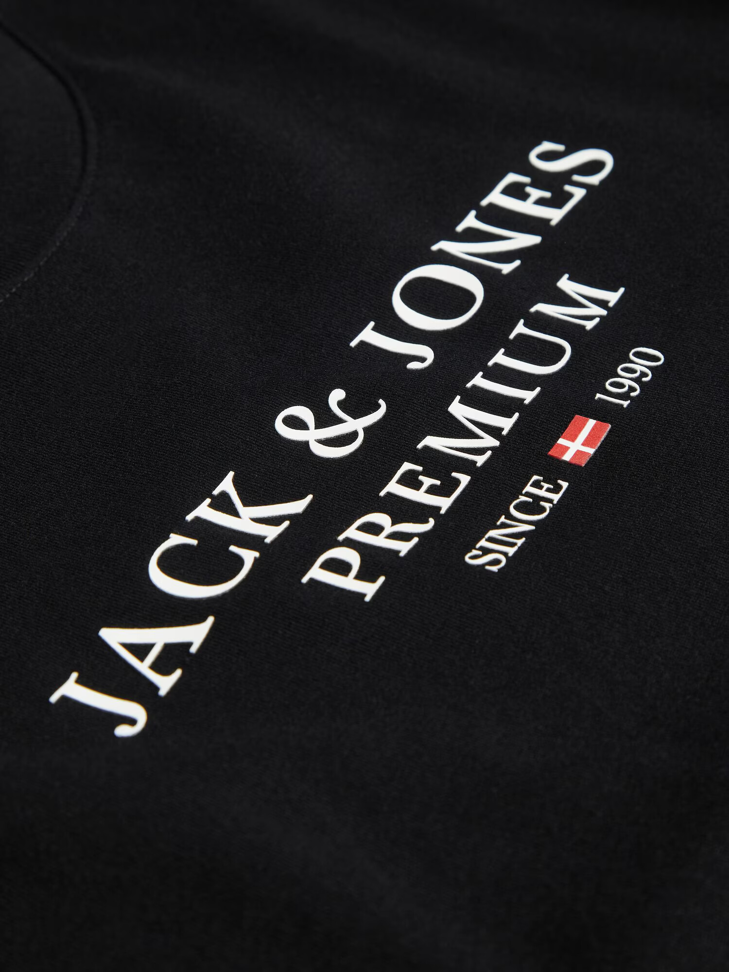 JACK & JONES Tricou 'BLUASTON' negru / alb - Pled.ro