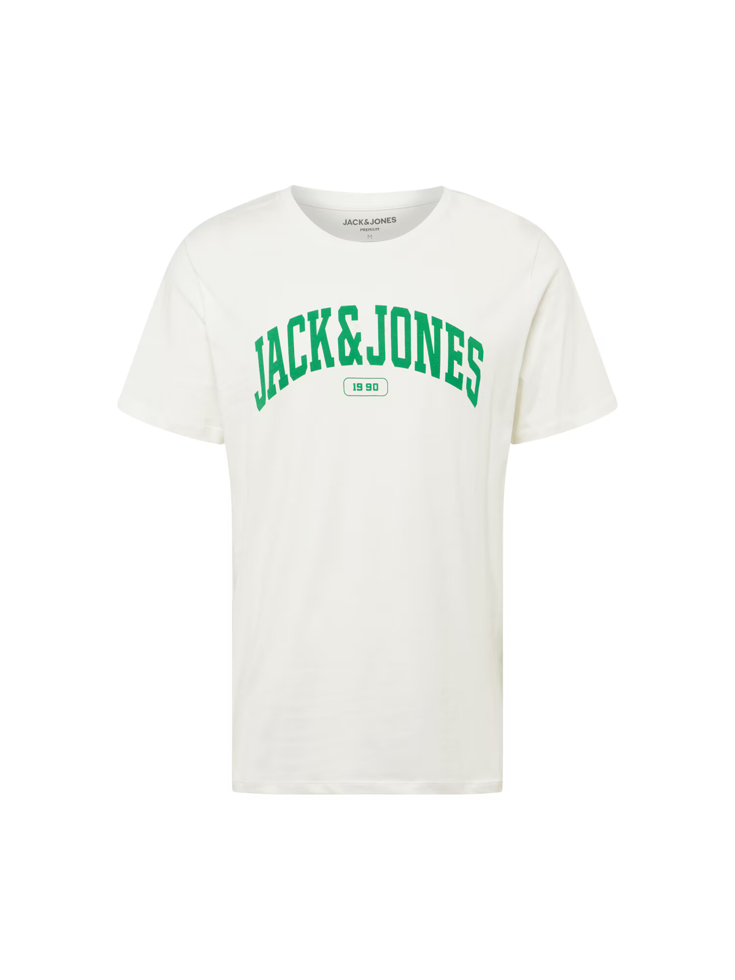 JACK & JONES Tricou 'BLUBOOSTER' verde / alb - Pled.ro