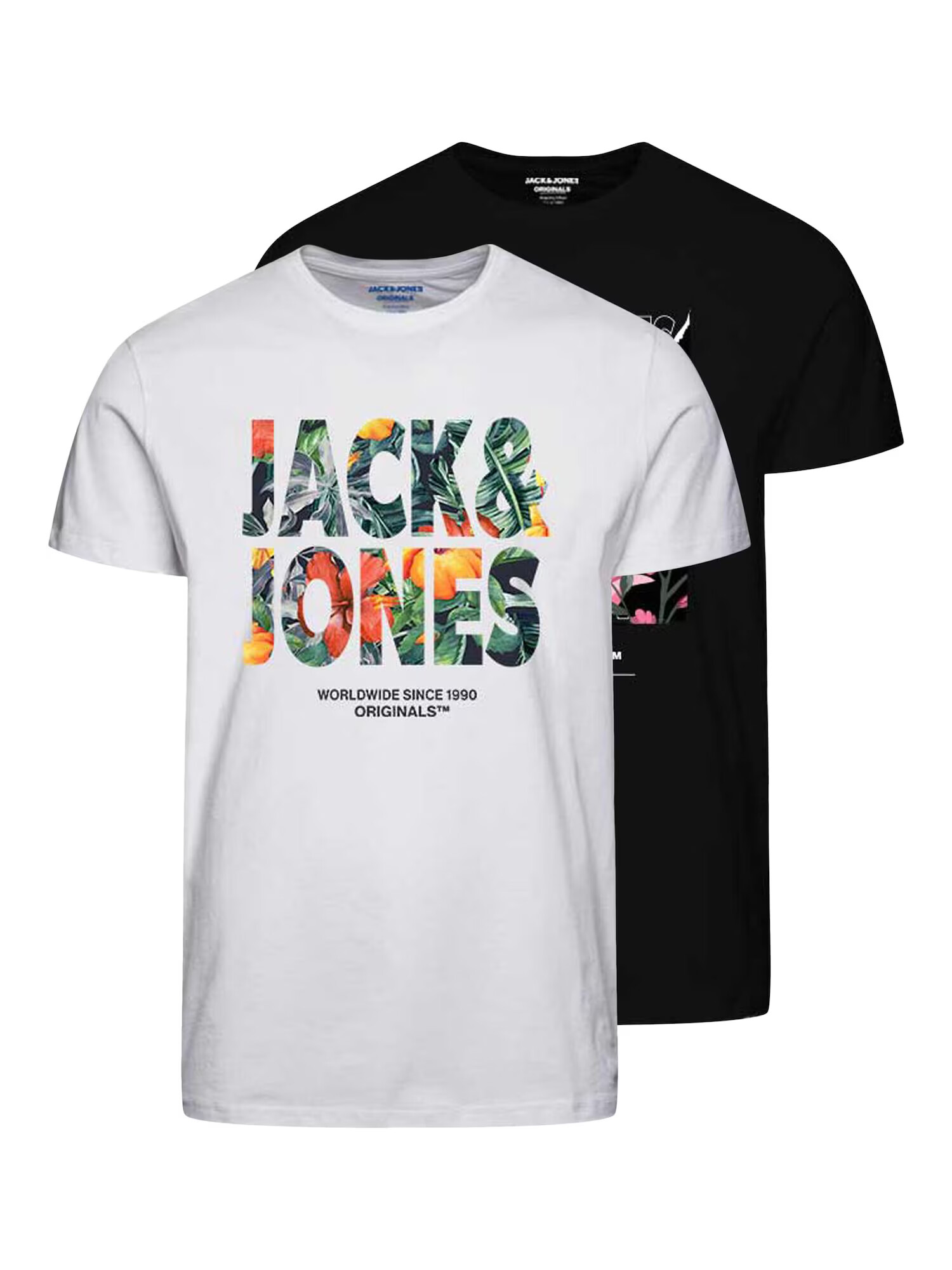 JACK & JONES Tricou 'BOOSTER' verde / portocaliu / negru / alb - Pled.ro