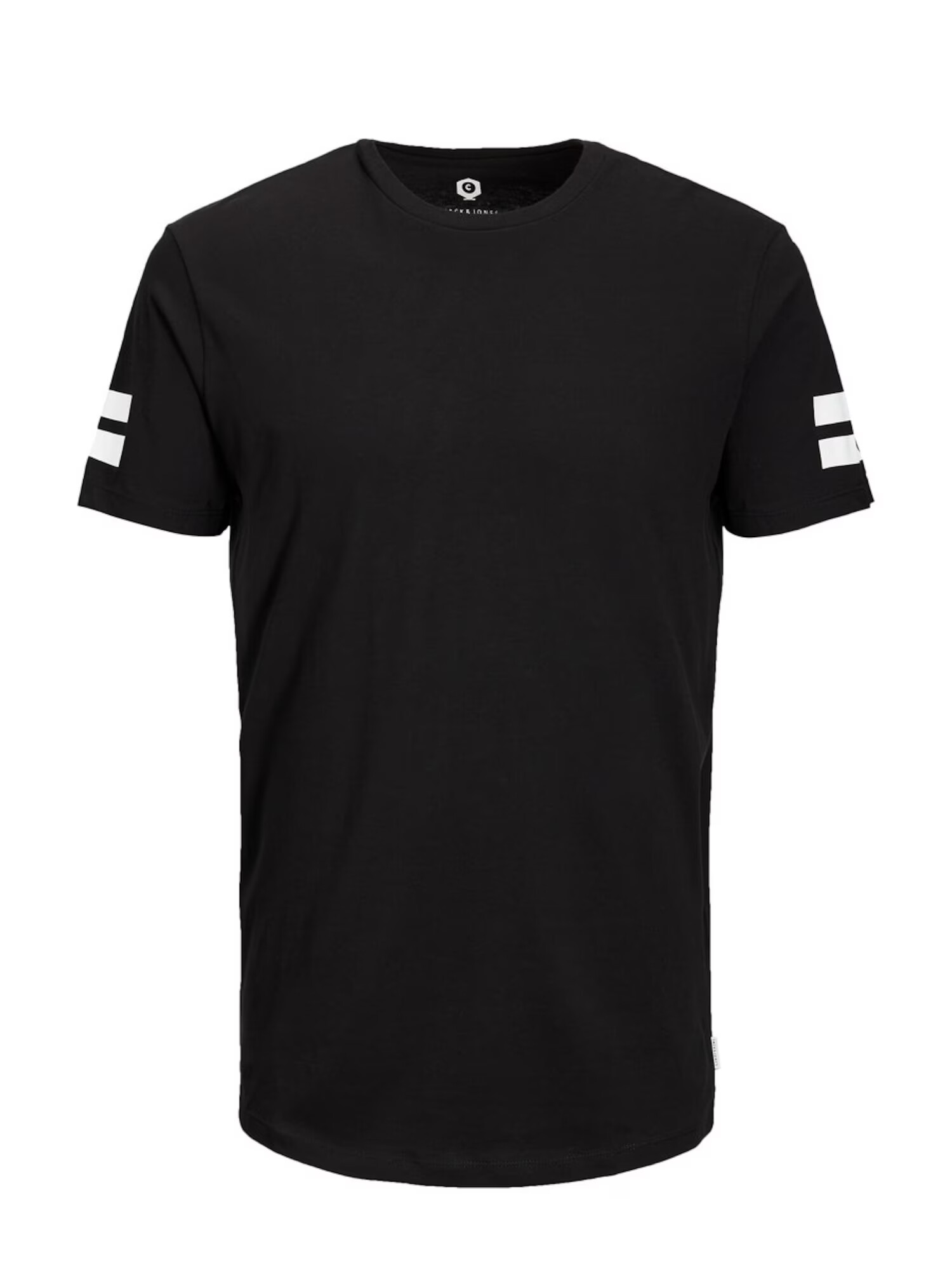 JACK & JONES Tricou 'Boro' negru / alb - Pled.ro