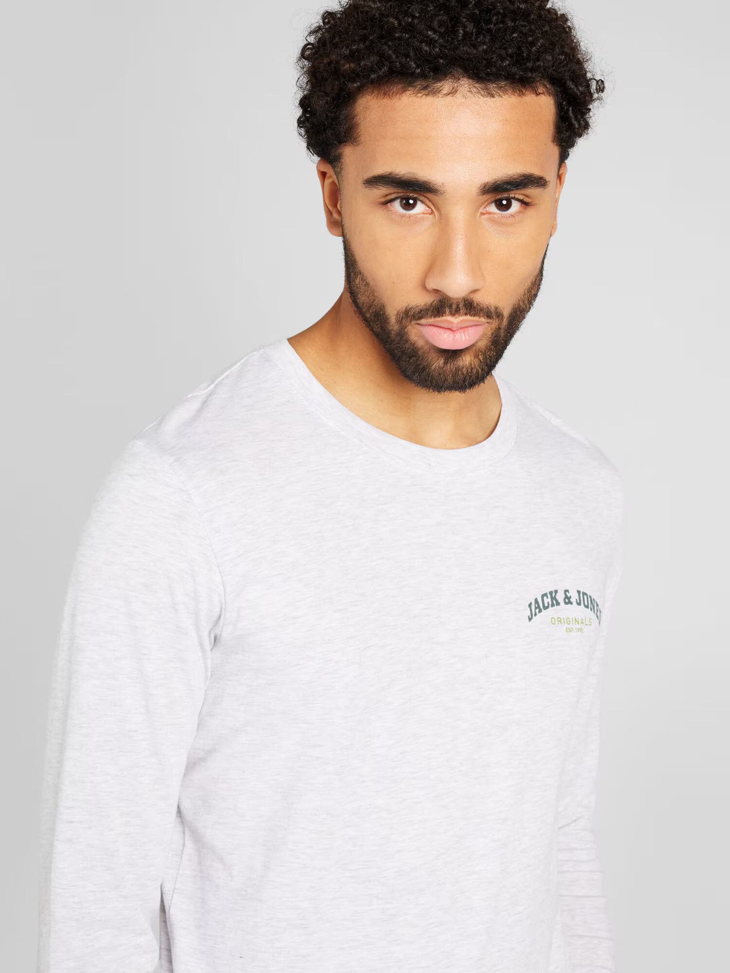 JACK & JONES Tricou 'BRAD' verde / verde pastel / alb amestacat - Pled.ro