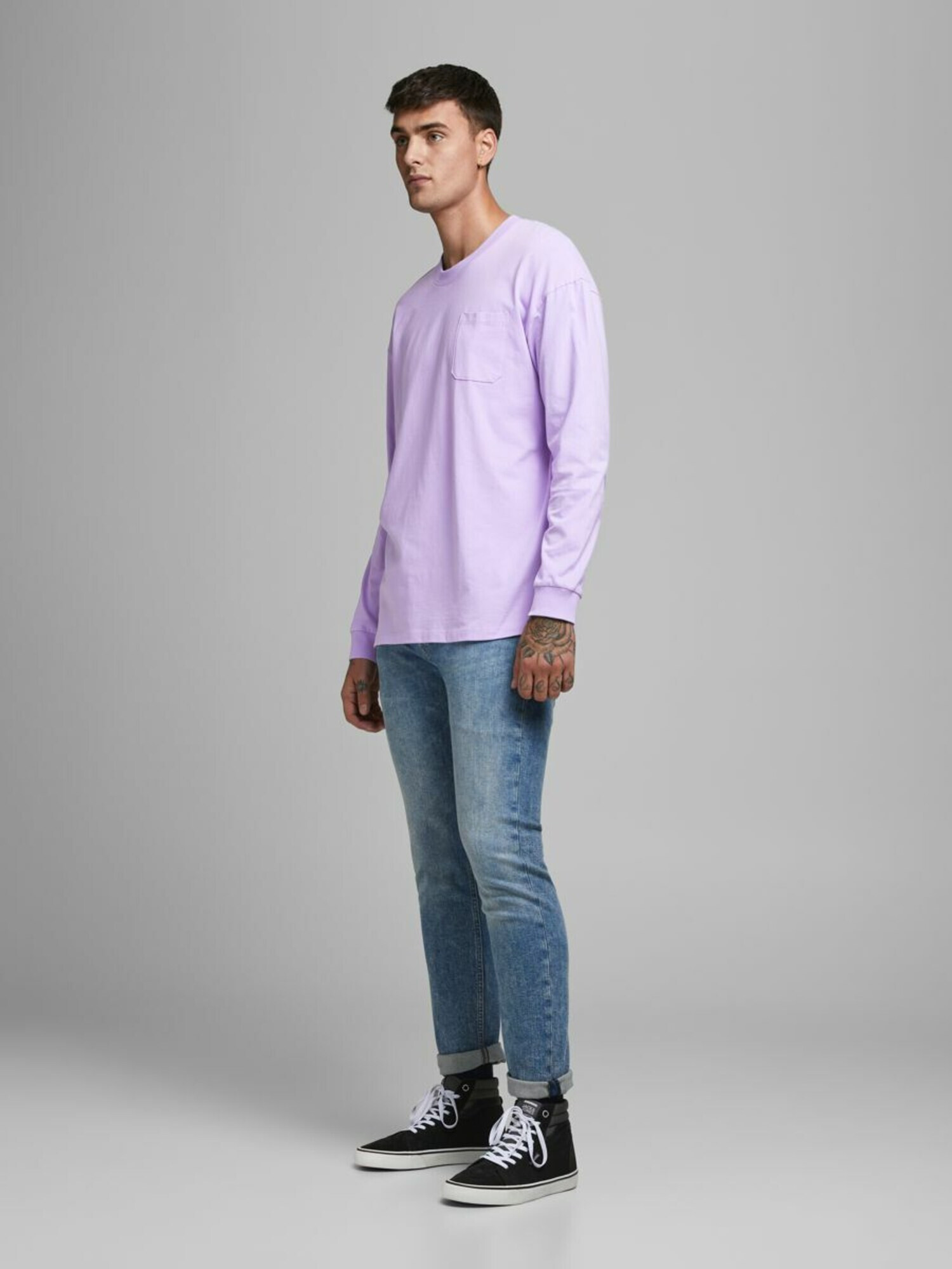 JACK & JONES Tricou 'BRINK' mov pastel - Pled.ro