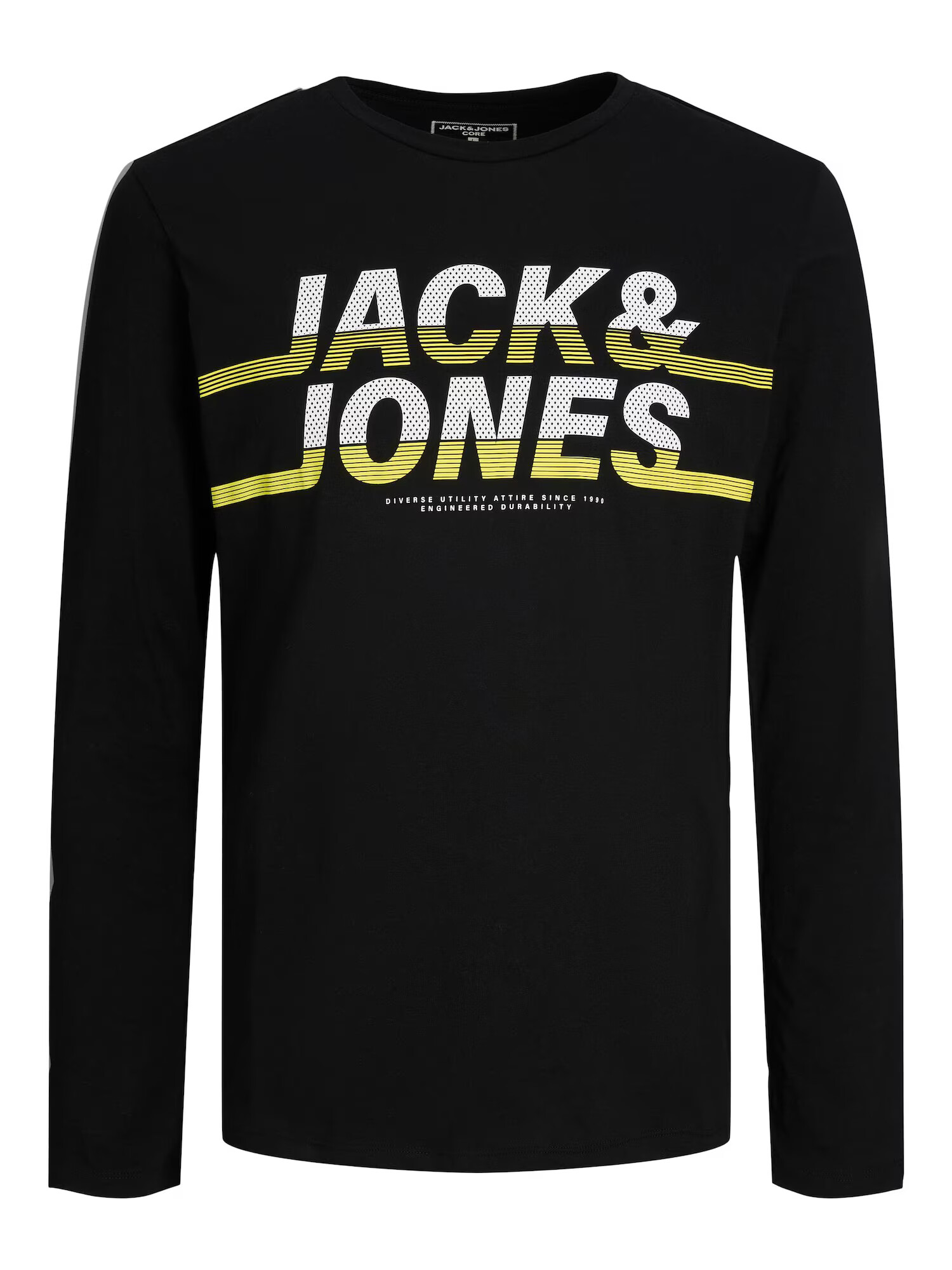 JACK & JONES Tricou 'Charles' galben citron / negru / alb - Pled.ro