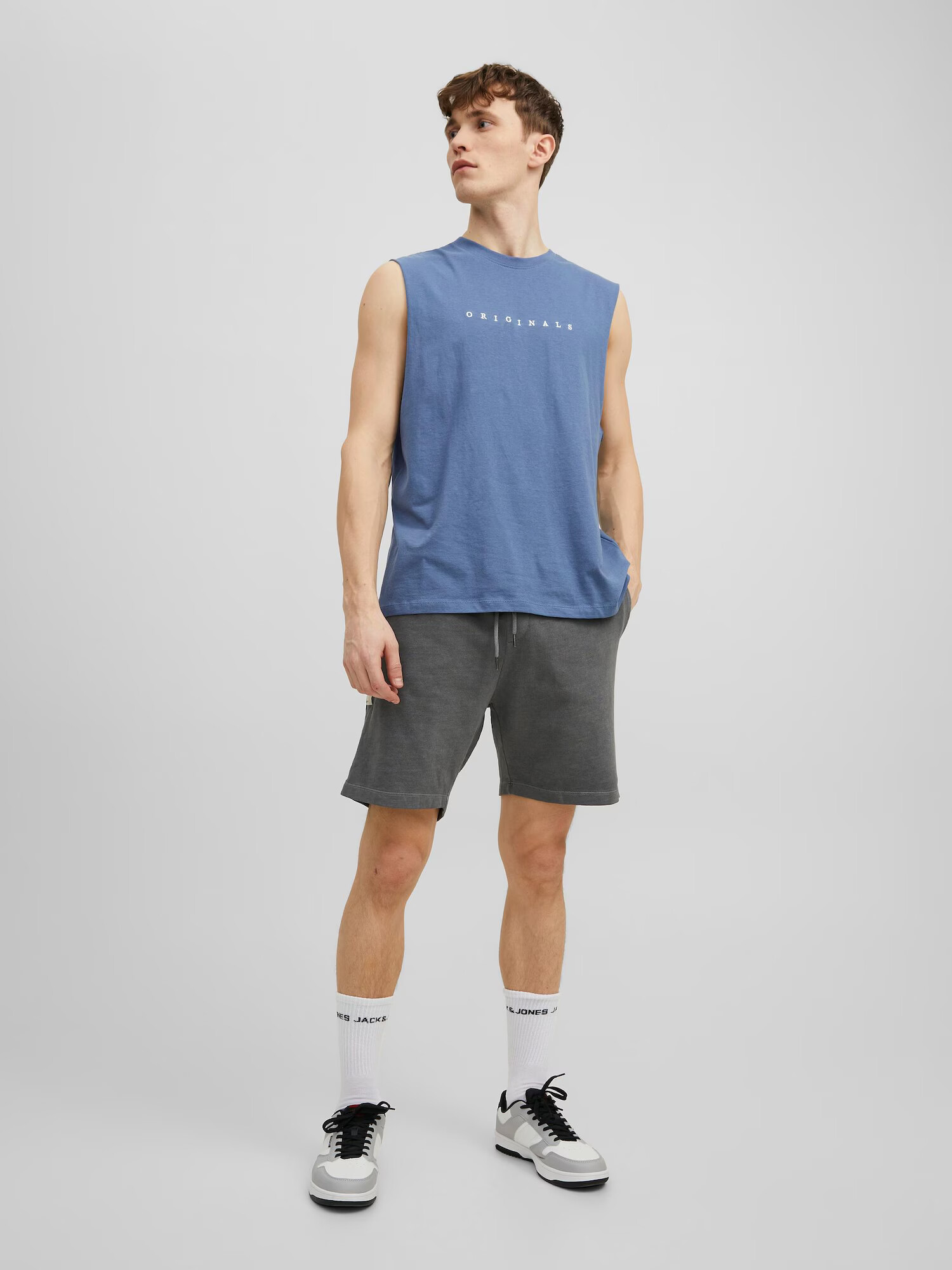 JACK & JONES Tricou 'Copenhagen' albastru închis / alb - Pled.ro