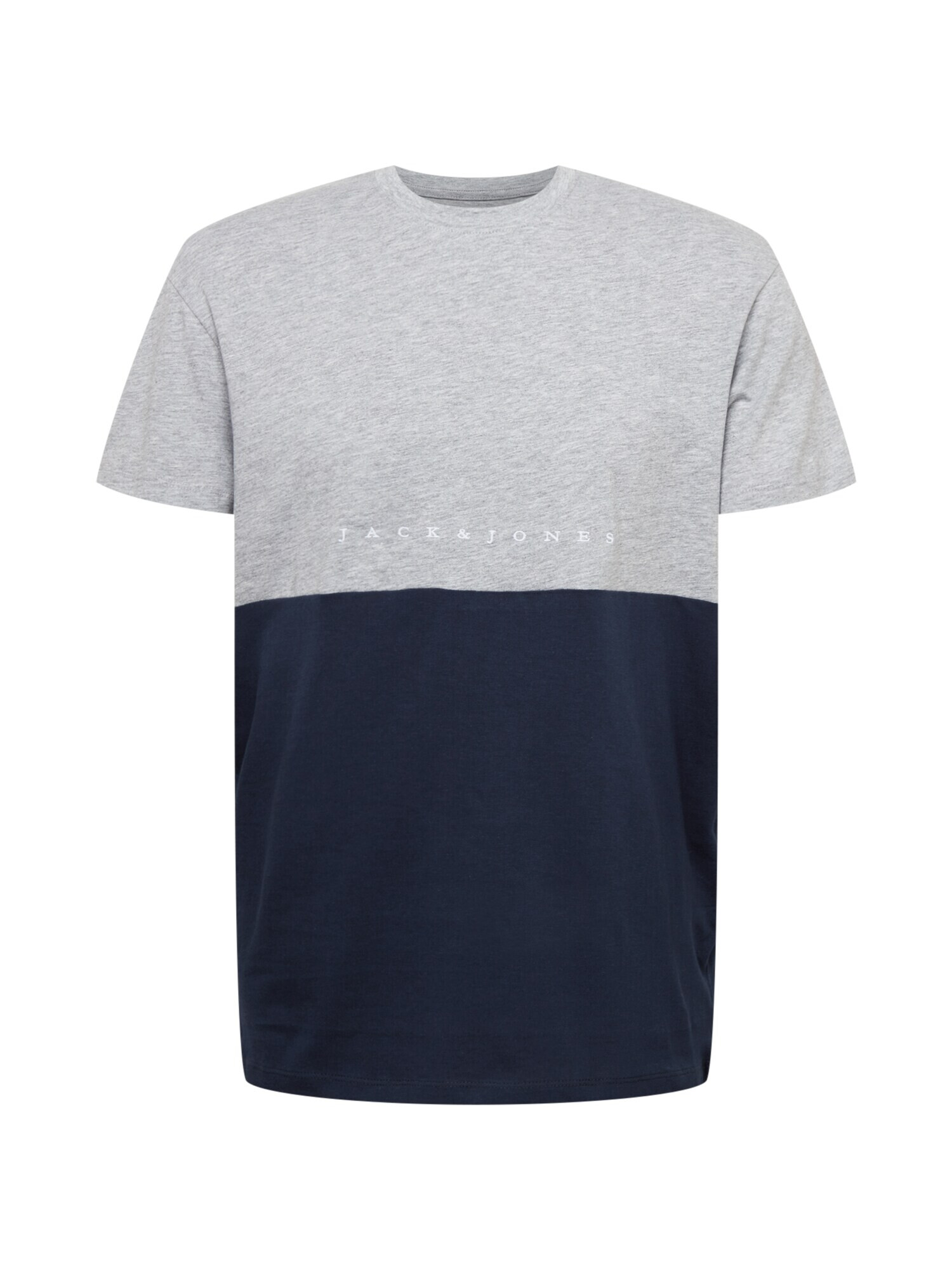 JACK & JONES Tricou 'COPENHAGEN' bleumarin / gri / alb - Pled.ro