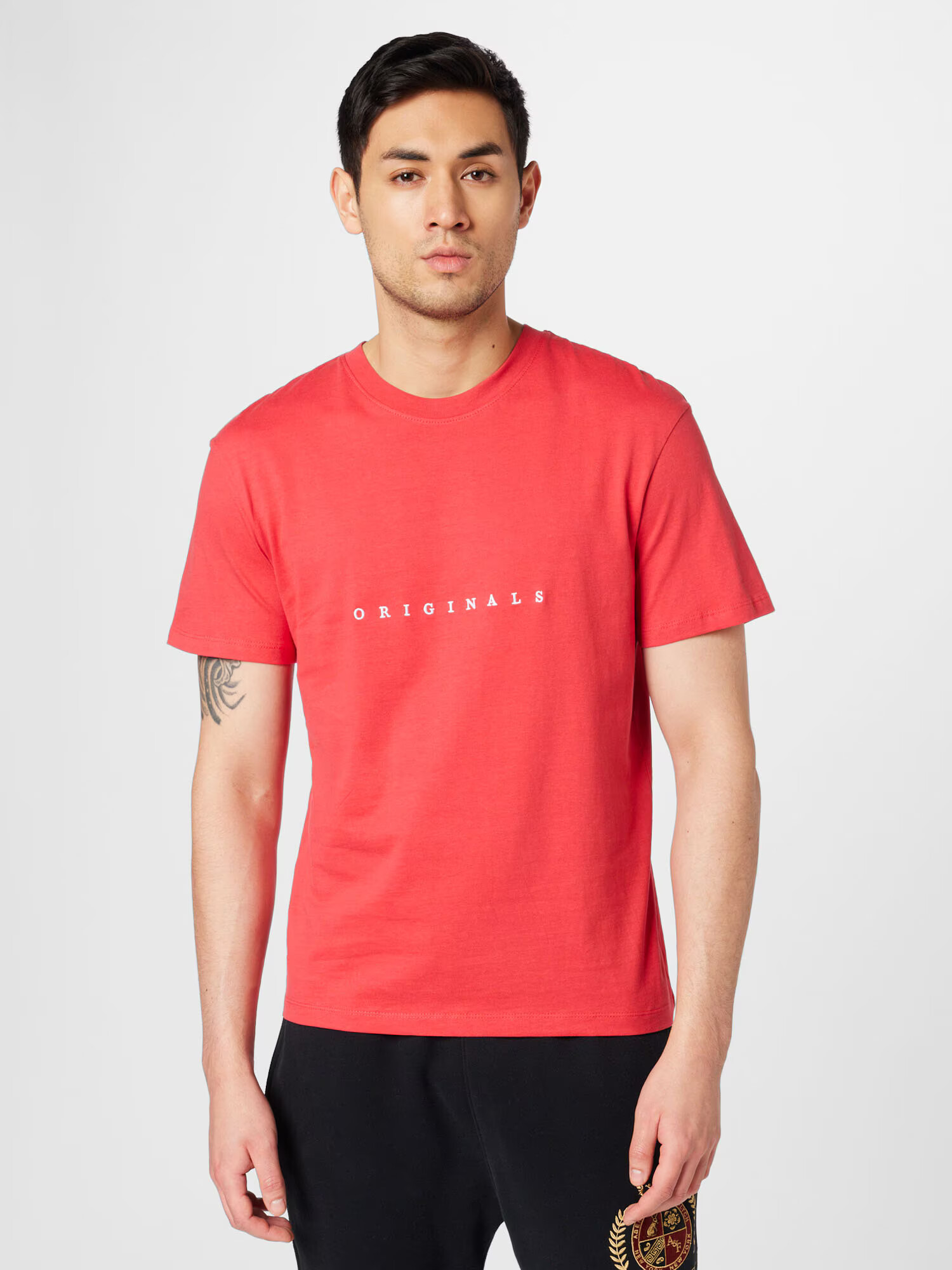 JACK & JONES Tricou 'COPENHAGEN' roșu pepene / alb - Pled.ro