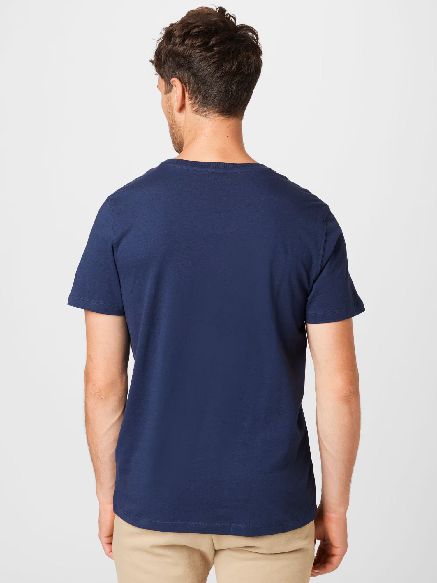 JACK & JONES Tricou 'CRAWL' bleumarin / gri / portocaliu / alb - Pled.ro