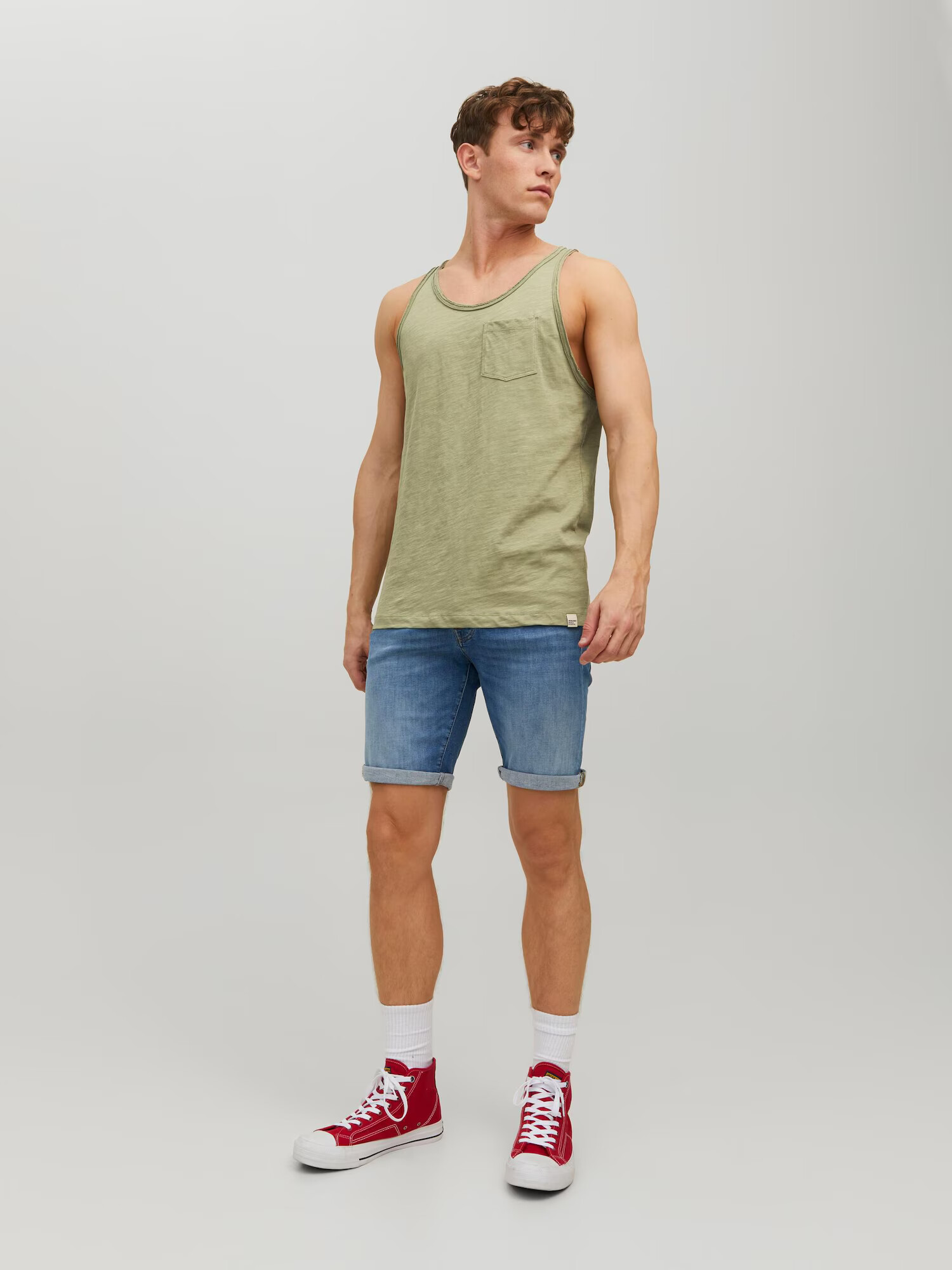 JACK & JONES Tricou 'Crayon' oliv - Pled.ro