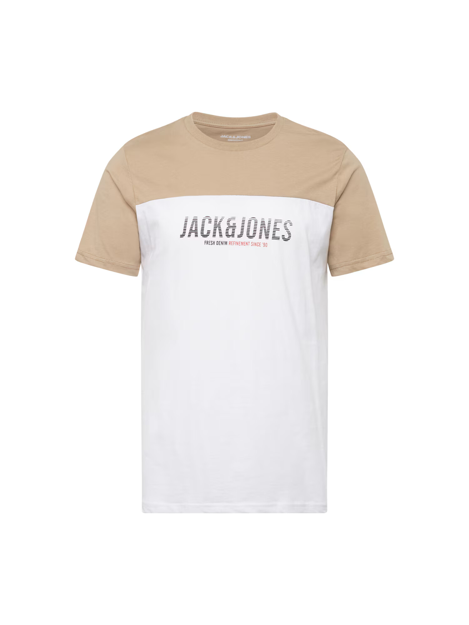 JACK & JONES Tricou 'Dan' crem / șamoa / roșu / negru - Pled.ro