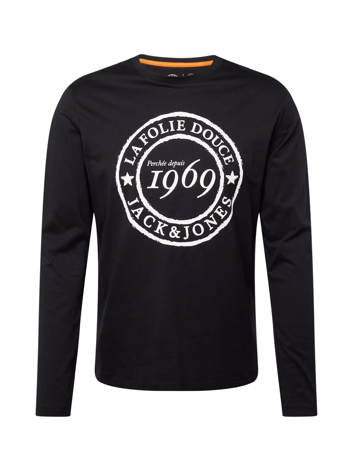 JACK & JONES Tricou 'DOUCE' negru / alb - Pled.ro