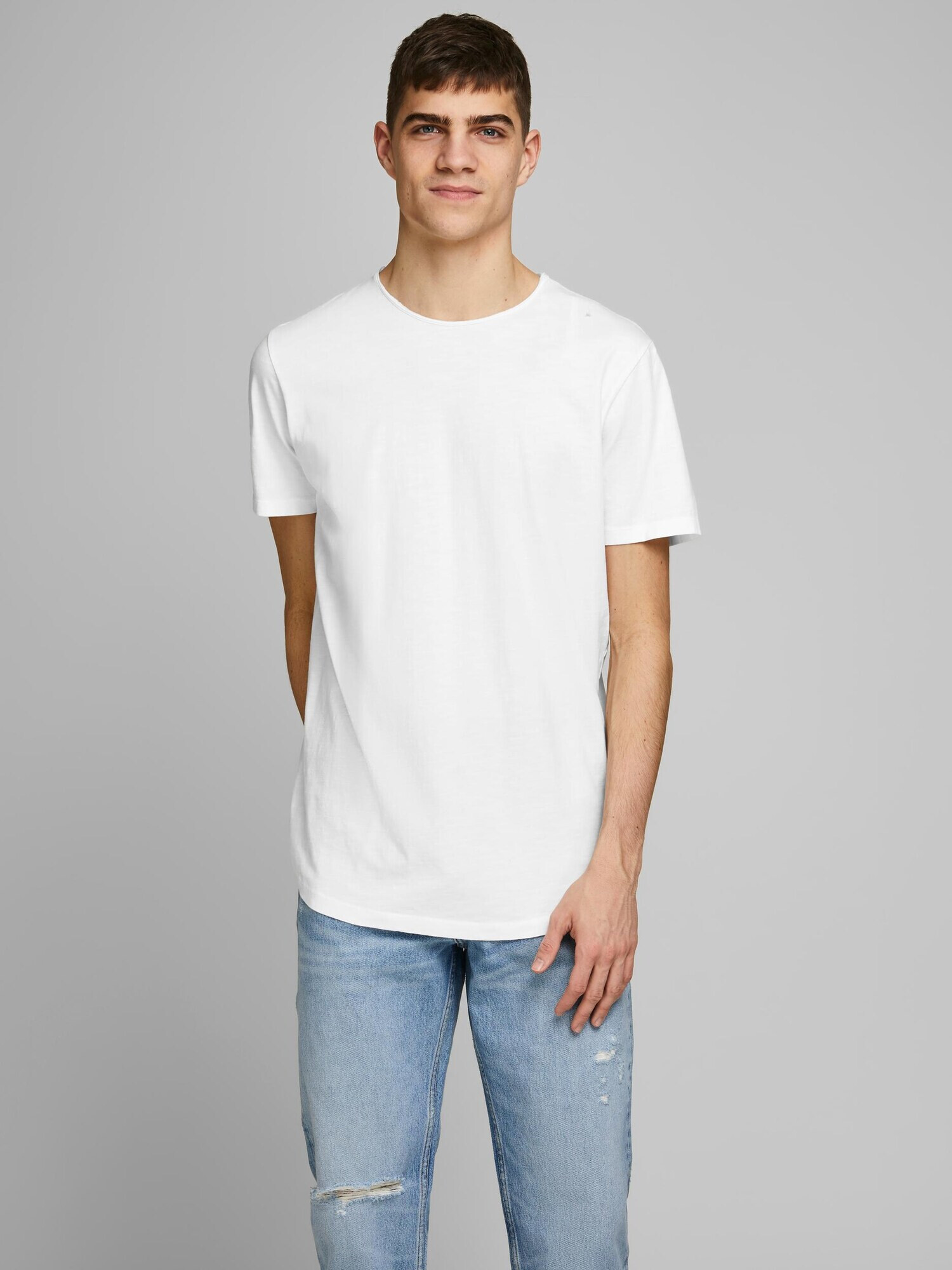 JACK & JONES Tricou 'Easher' alb murdar - Pled.ro