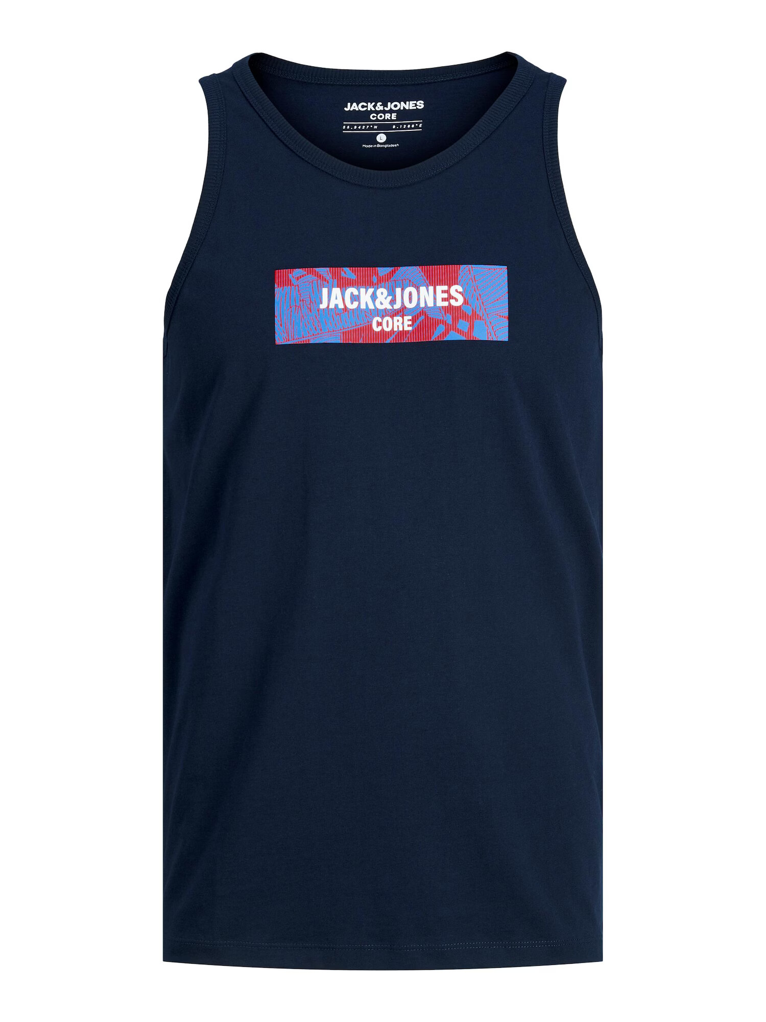 JACK & JONES Tricou 'ENERGY' bleumarin / albastru porumbel / roșu pepene / alb - Pled.ro