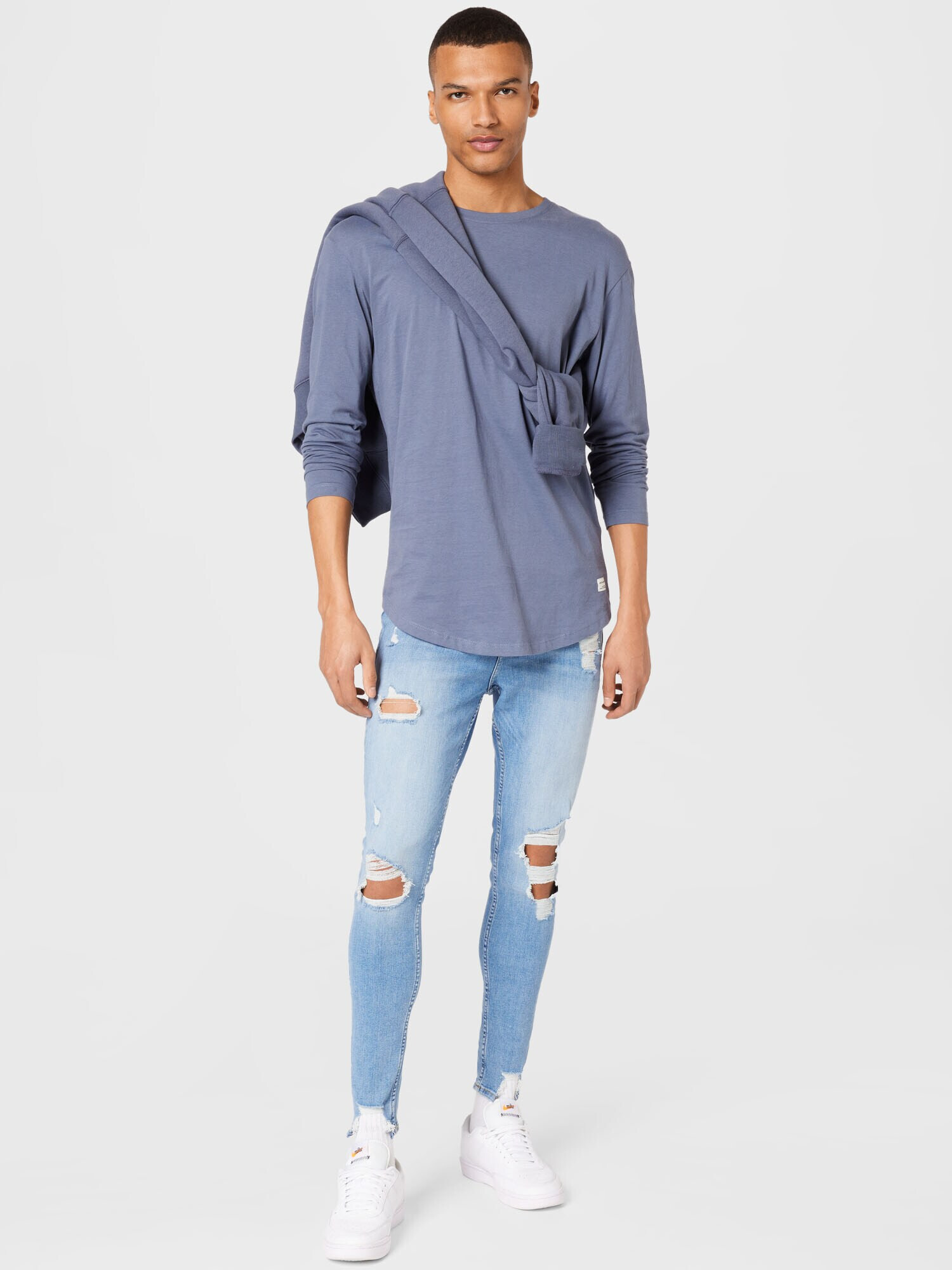 JACK & JONES Tricou 'Enoa' albastru fumuriu - Pled.ro